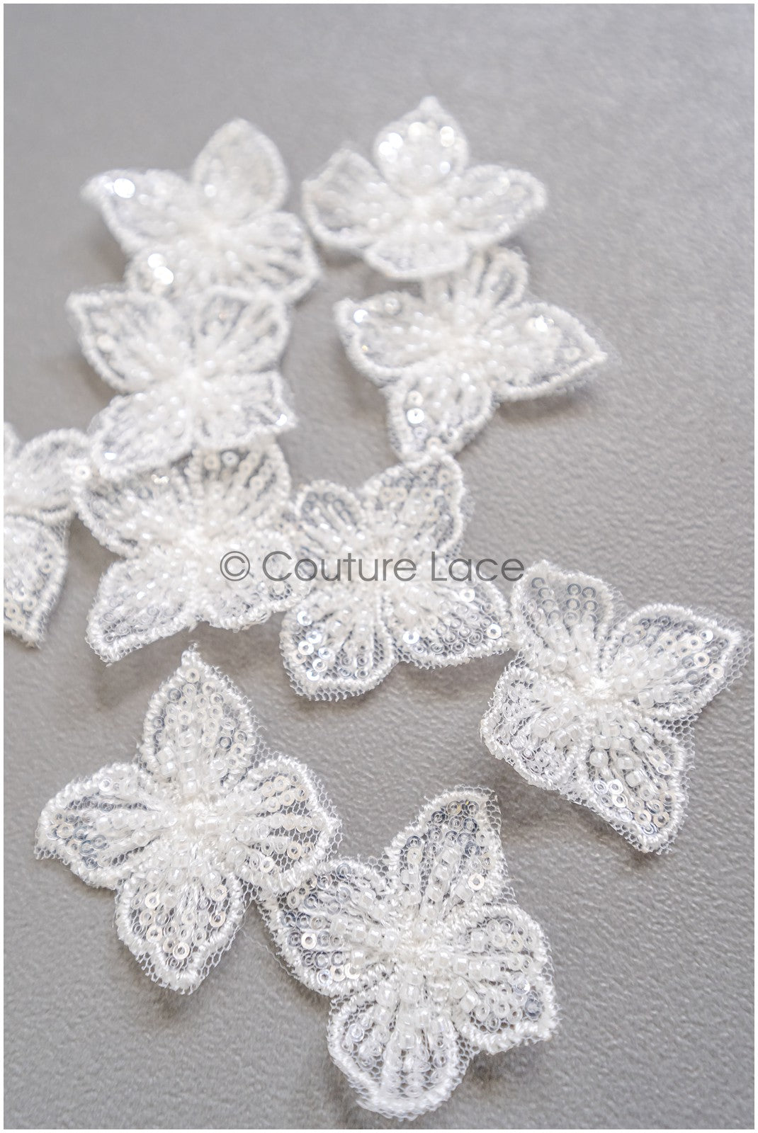 10pcs. Lace flowers for sewing/ 3D flower lace applique/ wedding dress lace applique/ bridal lace// A22-254