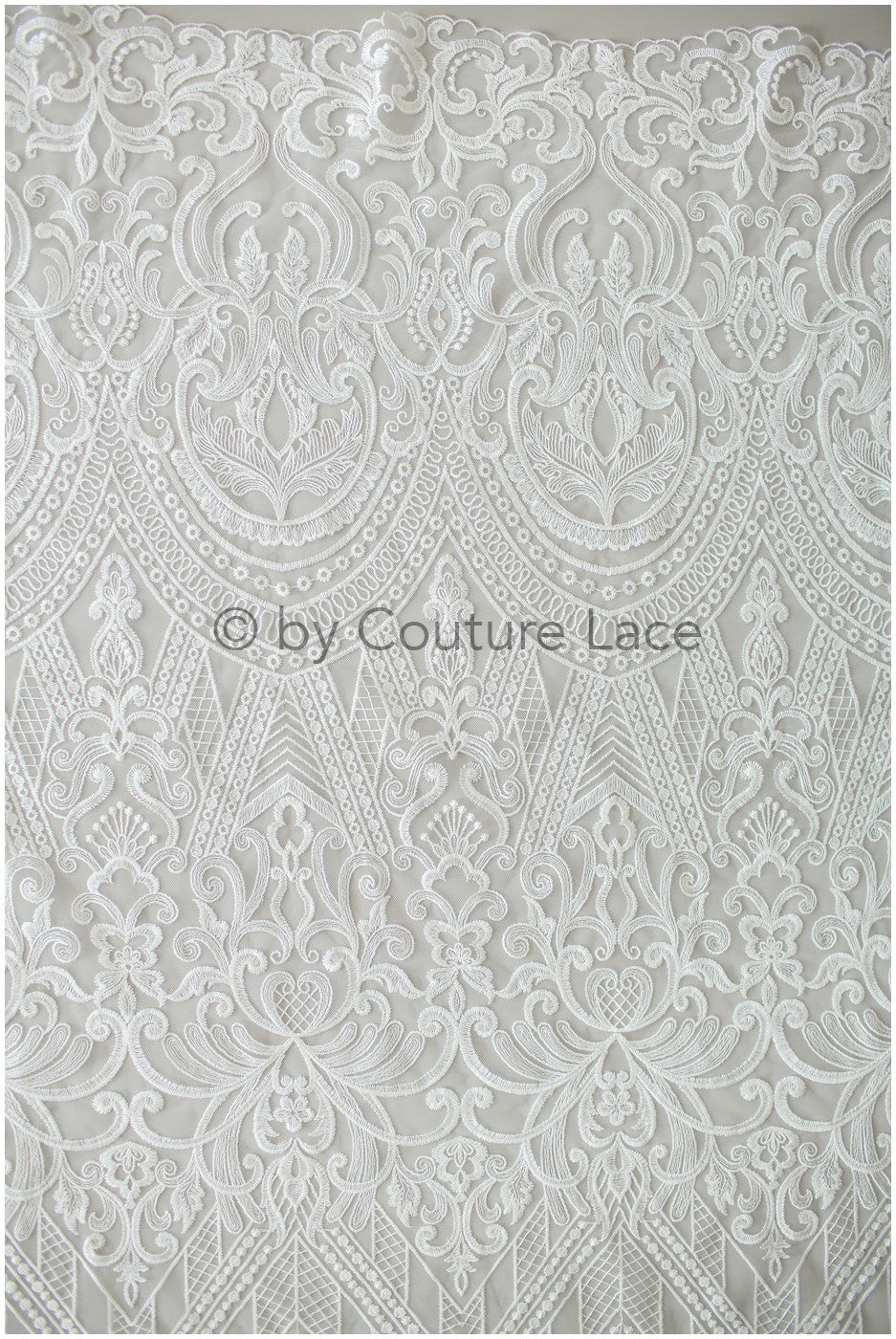 Boho-Baumwoll-Spitzenstoff für Hochzeitskleid, Stickerei-Spitzenstoff für Boho-Bräute, geometrische Baumwollspitze, Boho-Brautkleid-Spitze// L19-248
