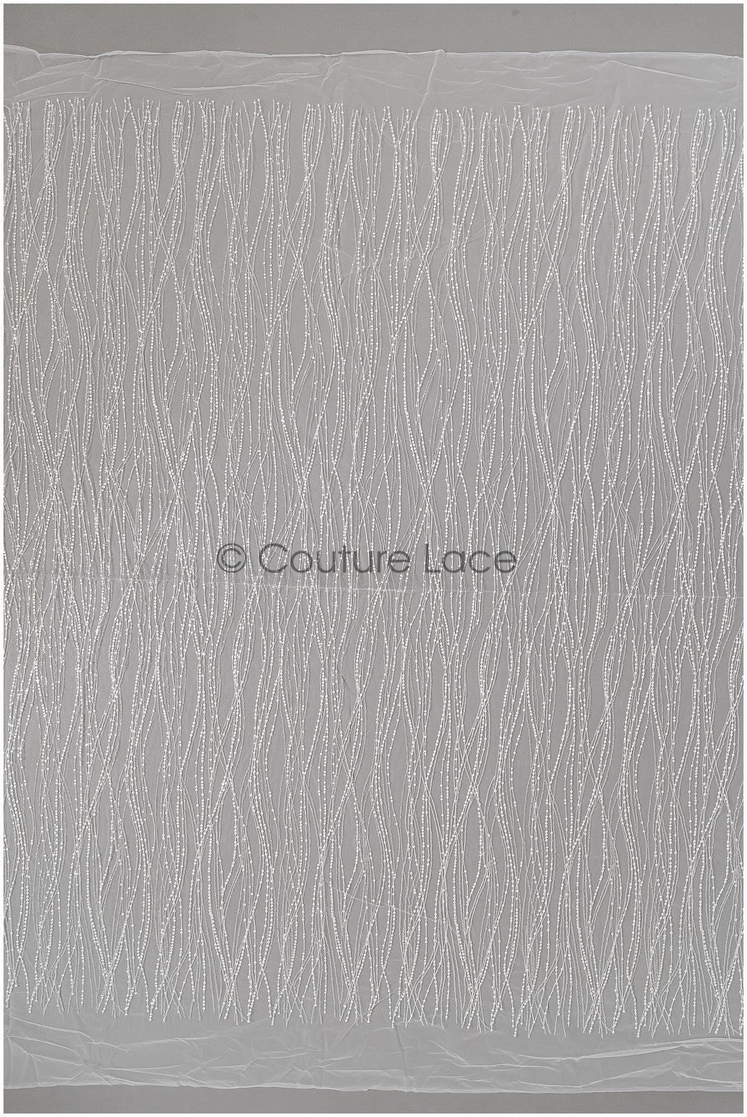 Wunderschöner Spitzenstoff mit Wellenmuster/ Couture-Spitzenstoff/ Braut-Wellen-Punkt-Spitze// L22-465