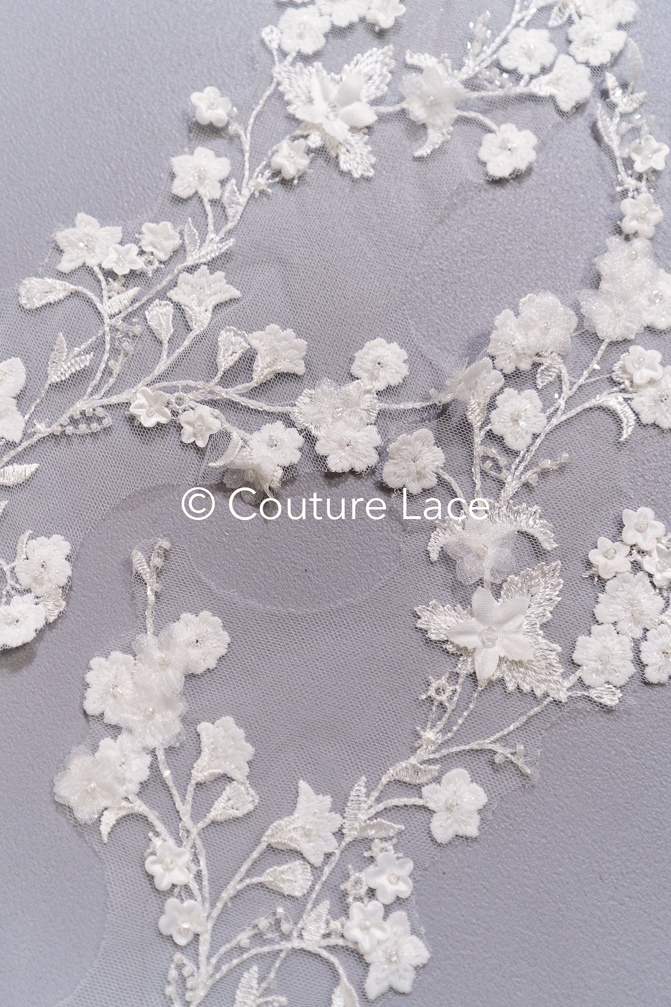 Bestickte Blumen Applikation/ Blumen Spitzen Applikationen/ romantische Blumen Spitze für Brautkleider // A25-471