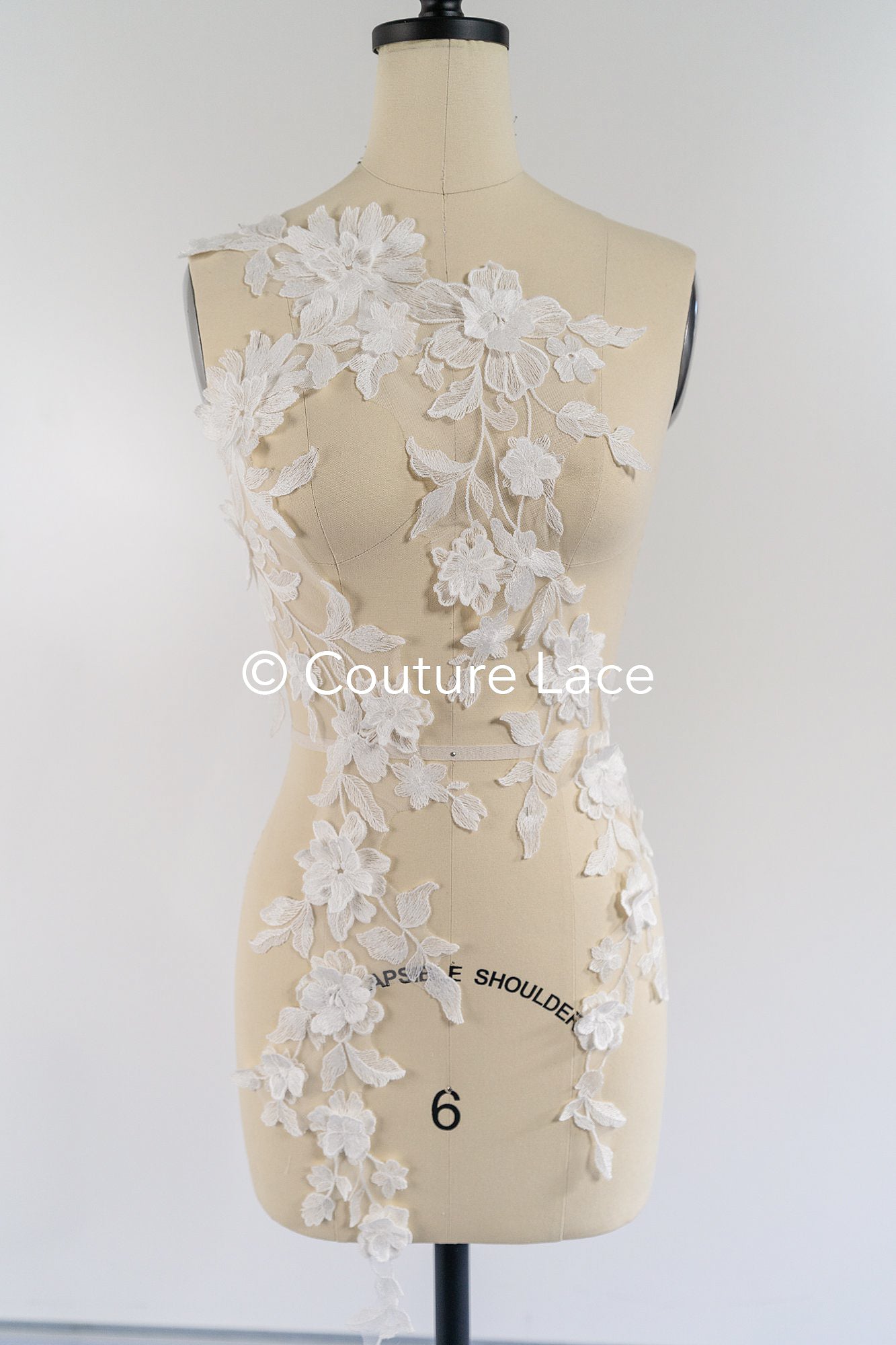 Romantic 3D flower appliqués for wedding dresses/ bridal lace flowers // A25-476
