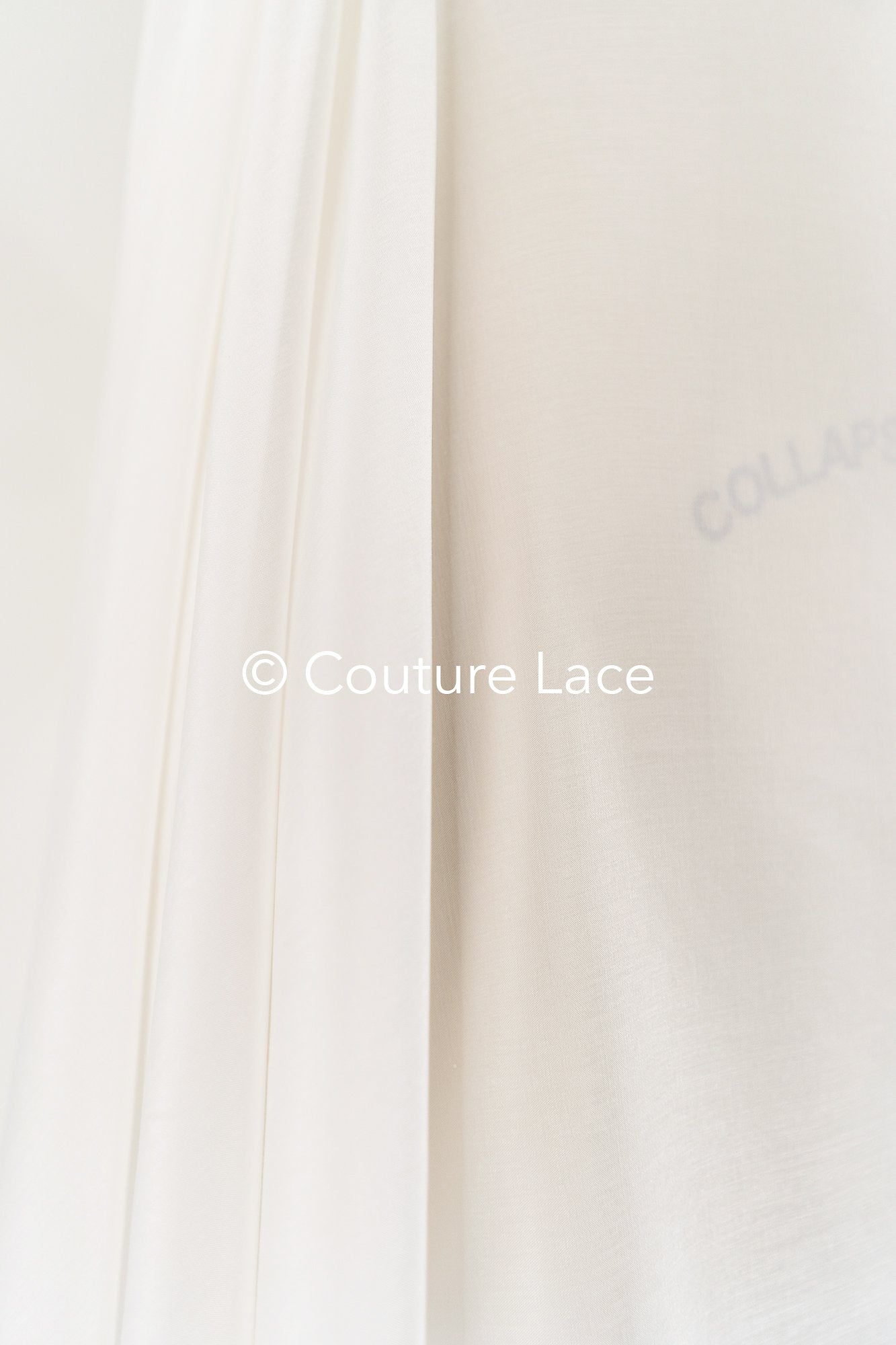 Silky Off-White Viscose Rayon Satin 20MM – Fine fabric for bridal wear, formal wear and home textiles // R-131