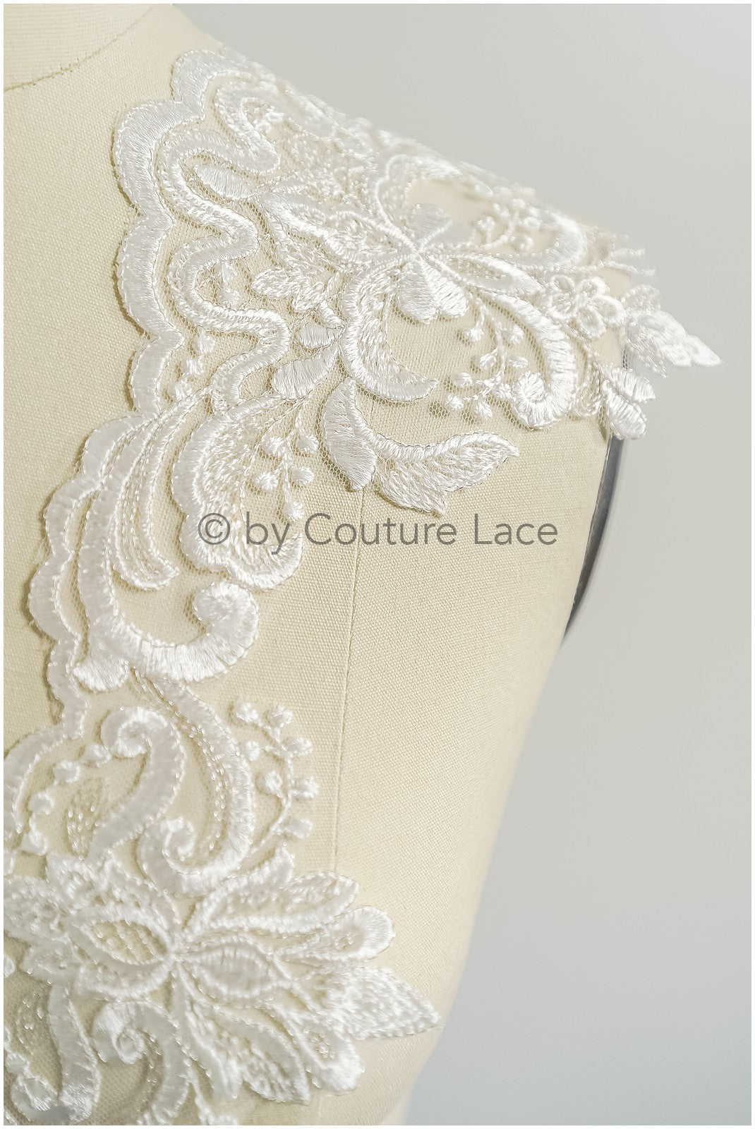 Brautspitze Borte Weiß/ Spitzenborte off-white / Braut Borte/ Spitzenborte für Brautkleid// T24-227