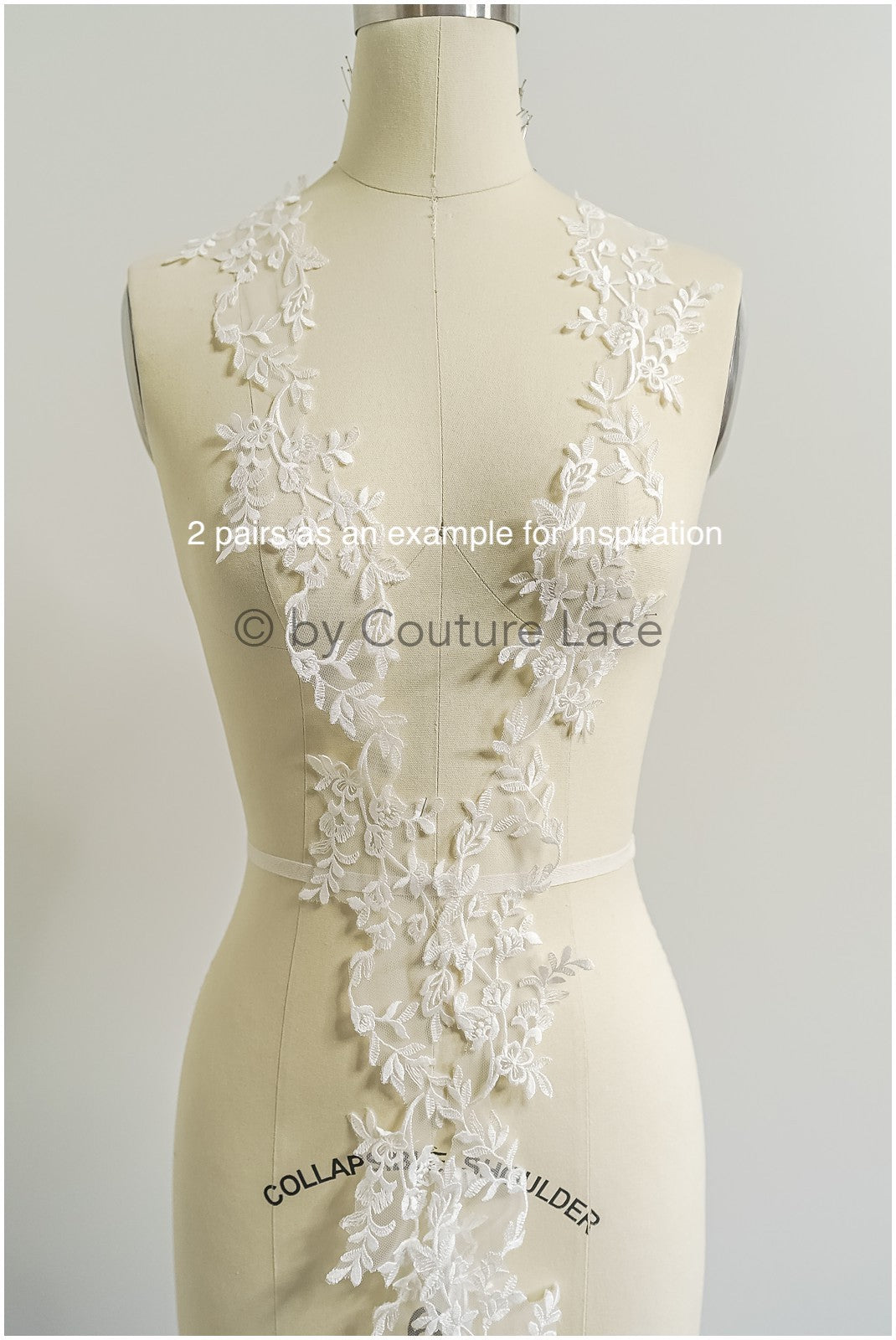 Brautspitze Borte Weiß/ Spitzenborte off-white / Braut Borte/ Spitzenborte für Brautkleid// T24-228