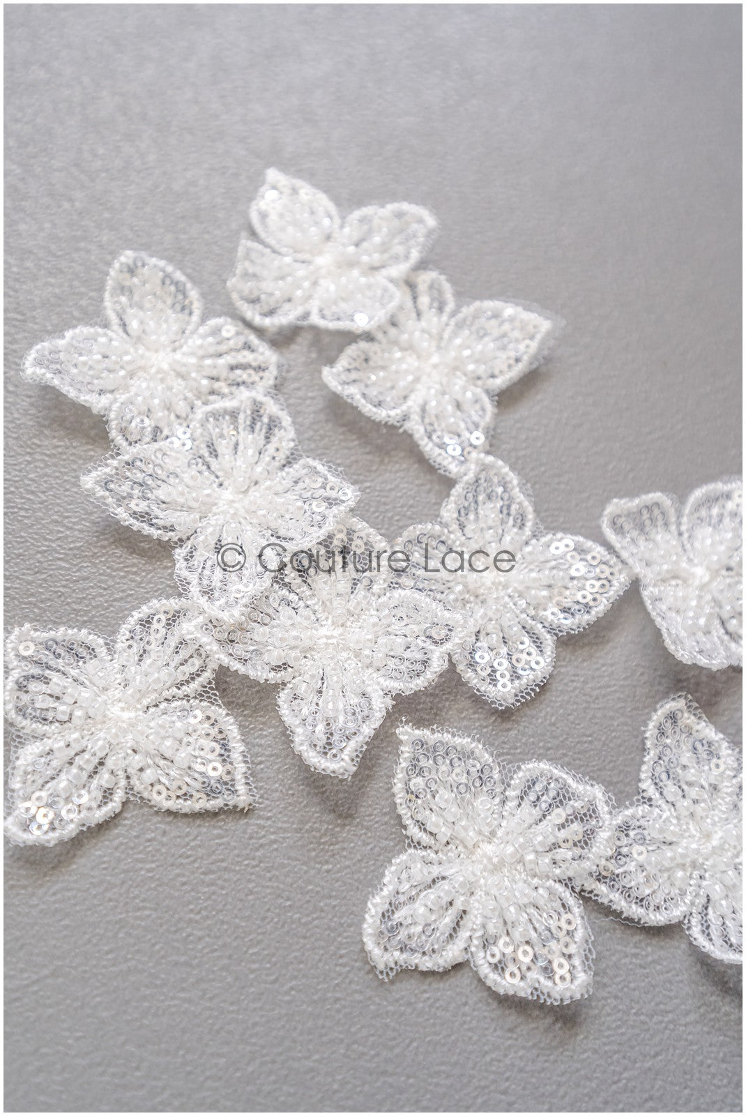 10pcs. Lace flowers for sewing/ 3D flower lace applique/ wedding dress lace applique/ bridal lace// A22-254