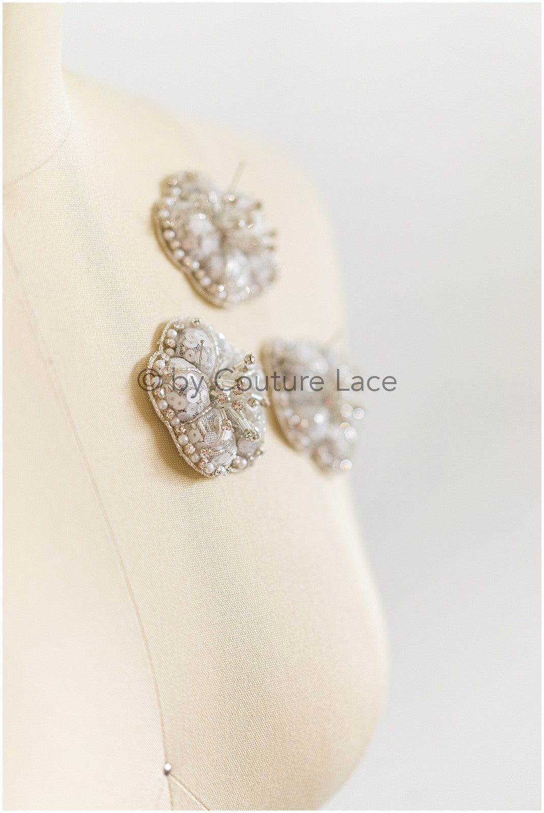 1Stk schwere Perlen 3D Kristall Blume, 3d Perlen Kleid Panels, Braut Diamant Blumen, Brautschleier 3d Blumen, funkelnde Perlen Blume// E-038K-1STK