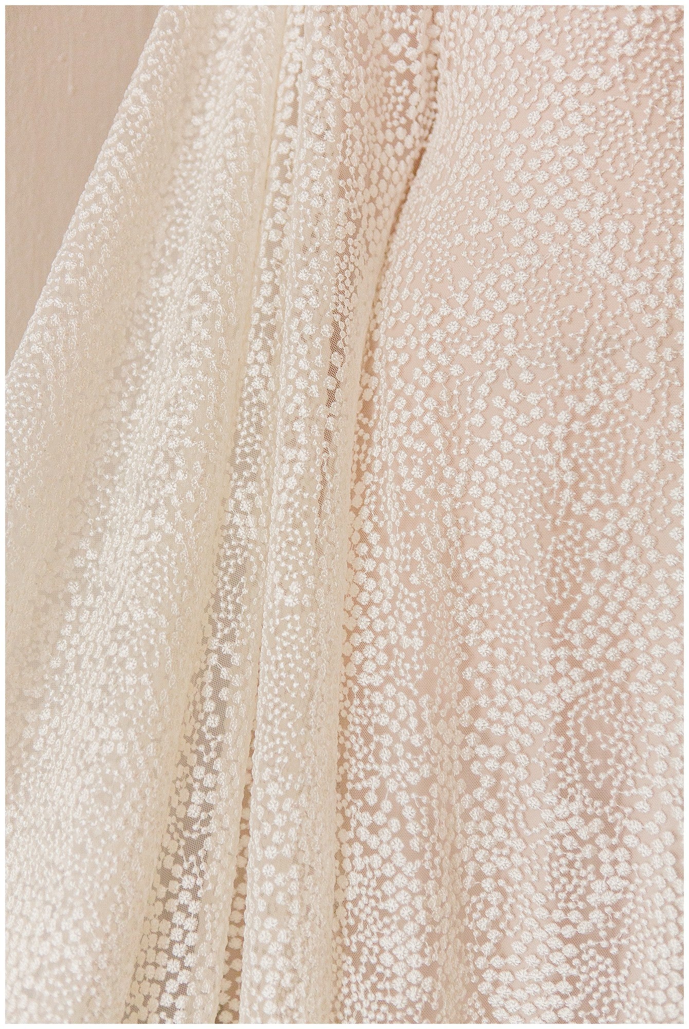 Dot-Lace/ Brautspitzenmaterial/ Offwhite-Brautspitze/ Dot-Design-Hochzeitsspitze/ Couture-Spitze // L18-195