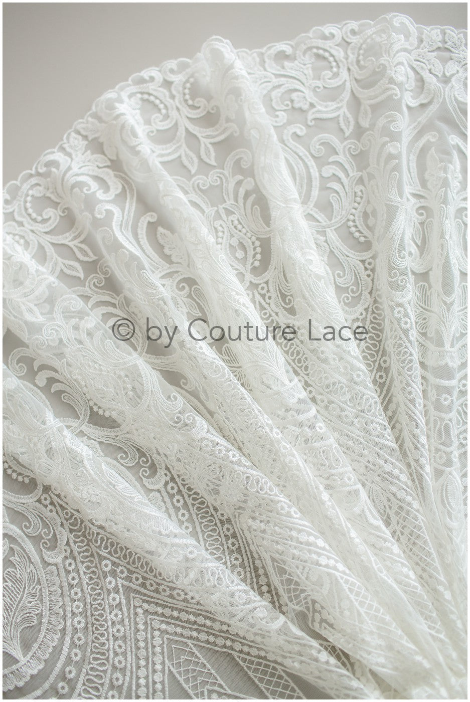 Boho-Baumwoll-Spitzenstoff für Hochzeitskleid, Stickerei-Spitzenstoff für Boho-Bräute, geometrische Baumwollspitze, Boho-Brautkleid-Spitze// L19-248