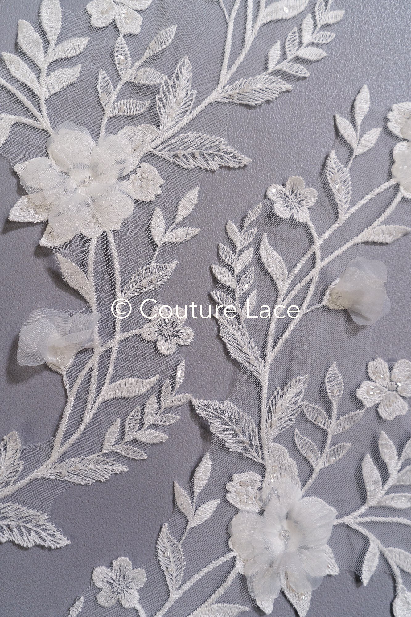 3D Blumen Applikationen für Brautkleider // A25-473
