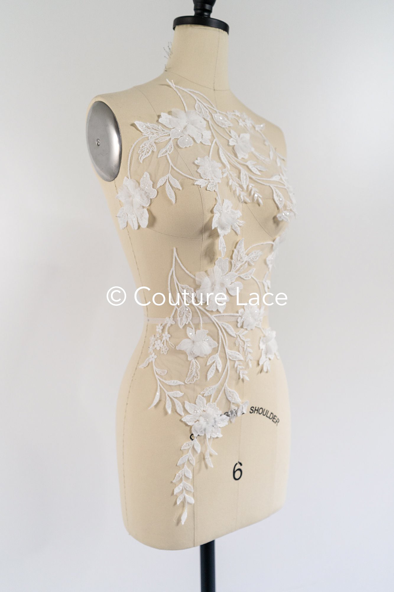 3D flower appliqués for wedding dresses/ wedding dress lace flowers // A25-475