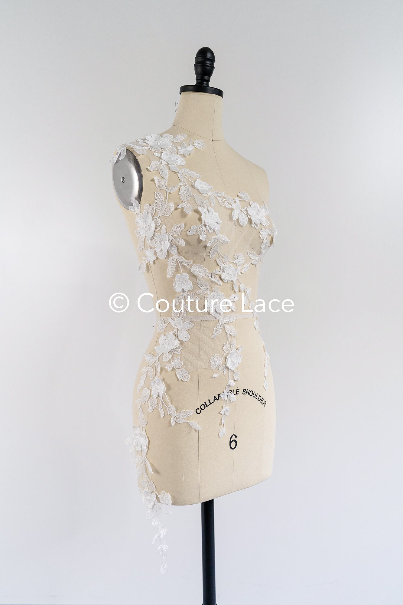 Romantic 3D flower appliqués for wedding dresses/ bridal lace flowers // A25-477