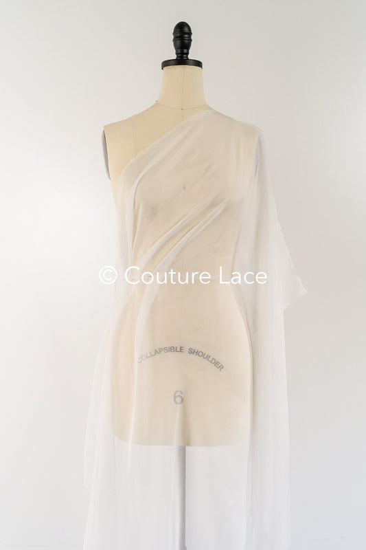 Seiden-Chiffon 6MM – Edler, Transparenter Stoff für Brautkleider aus echter Seide // R-132