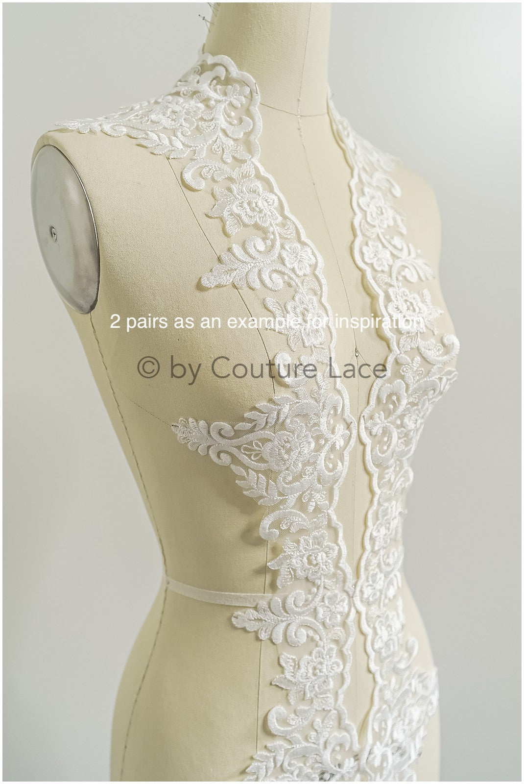 Brautspitze Borte Weiß/ Spitzenborte off-white / Braut Borte/ Spitzenborte für Brautkleid// T24-223