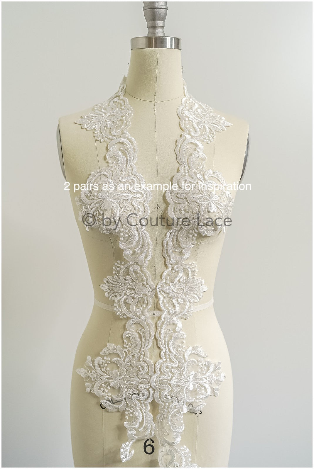 Brautspitze Borte Weiß/ Spitzenborte off-white / Braut Borte/ Spitzenborte für Brautkleid// T24-227