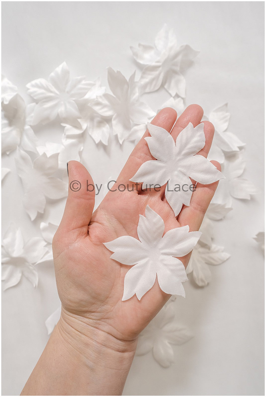 6g. 3D lace flowers/ 3D flowers sew on/ 3D flowers lace applique/ wedding dress lace applique// A24-431