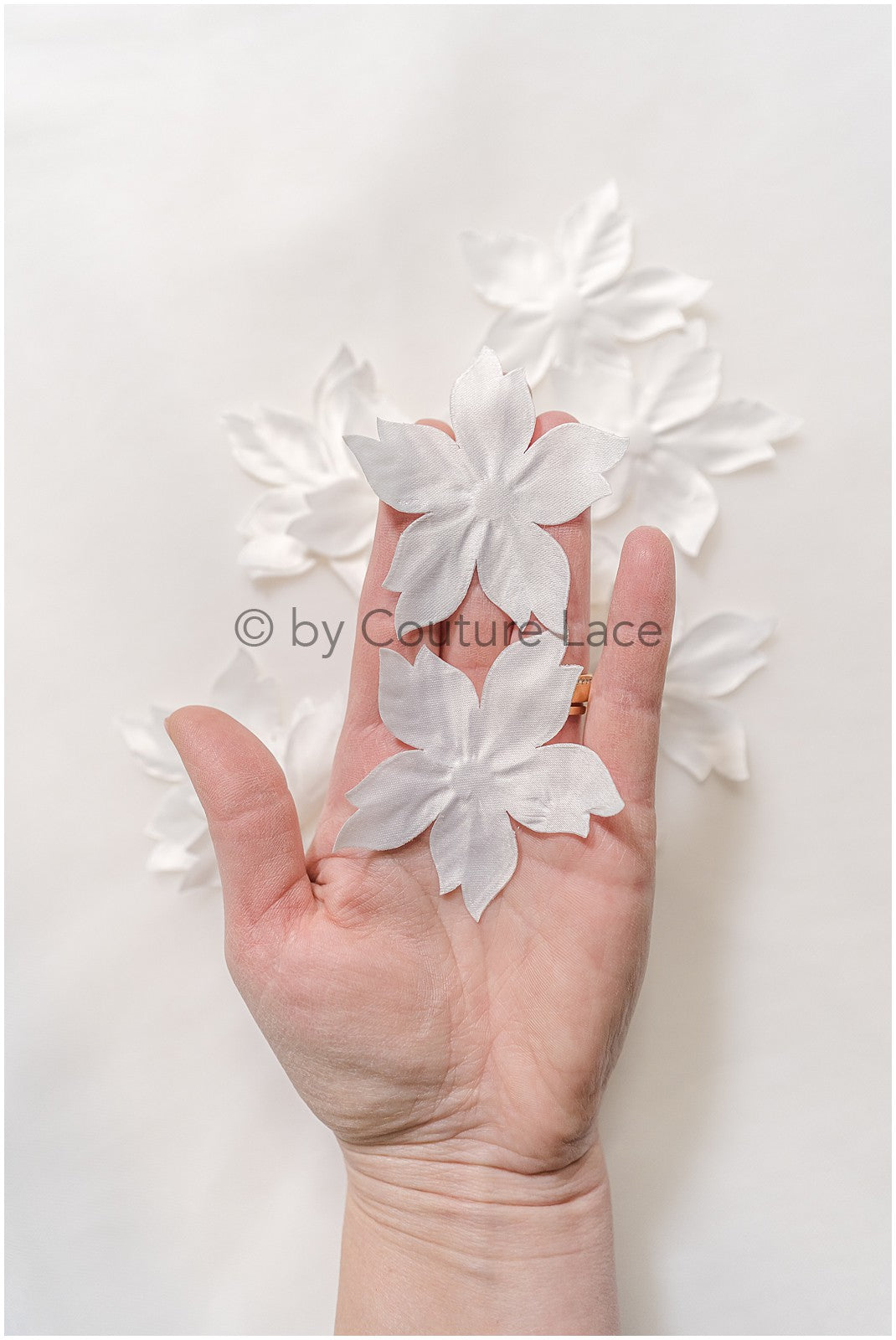 26g. 3D lace flowers/ 3D flowers sew on/ 3D flowers lace applique/ wedding dress lace applique// A24-442
