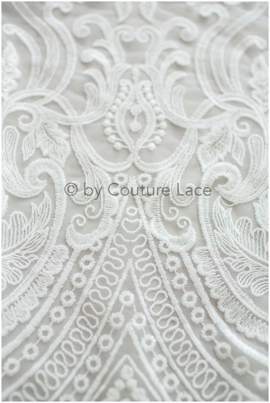 Boho-Baumwoll-Spitzenstoff für Hochzeitskleid, Stickerei-Spitzenstoff für Boho-Bräute, geometrische Baumwollspitze, Boho-Brautkleid-Spitze// L19-248