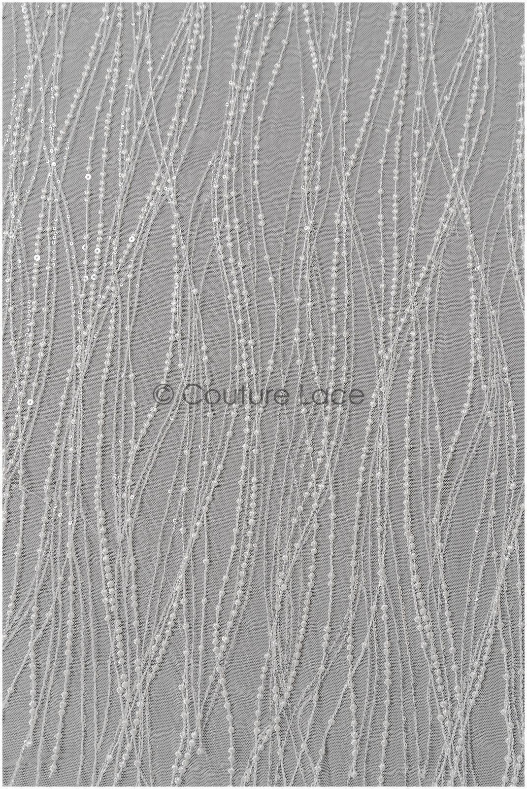 Wunderschöner Spitzenstoff mit Wellenmuster/ Couture-Spitzenstoff/ Braut-Wellen-Punkt-Spitze// L22-465