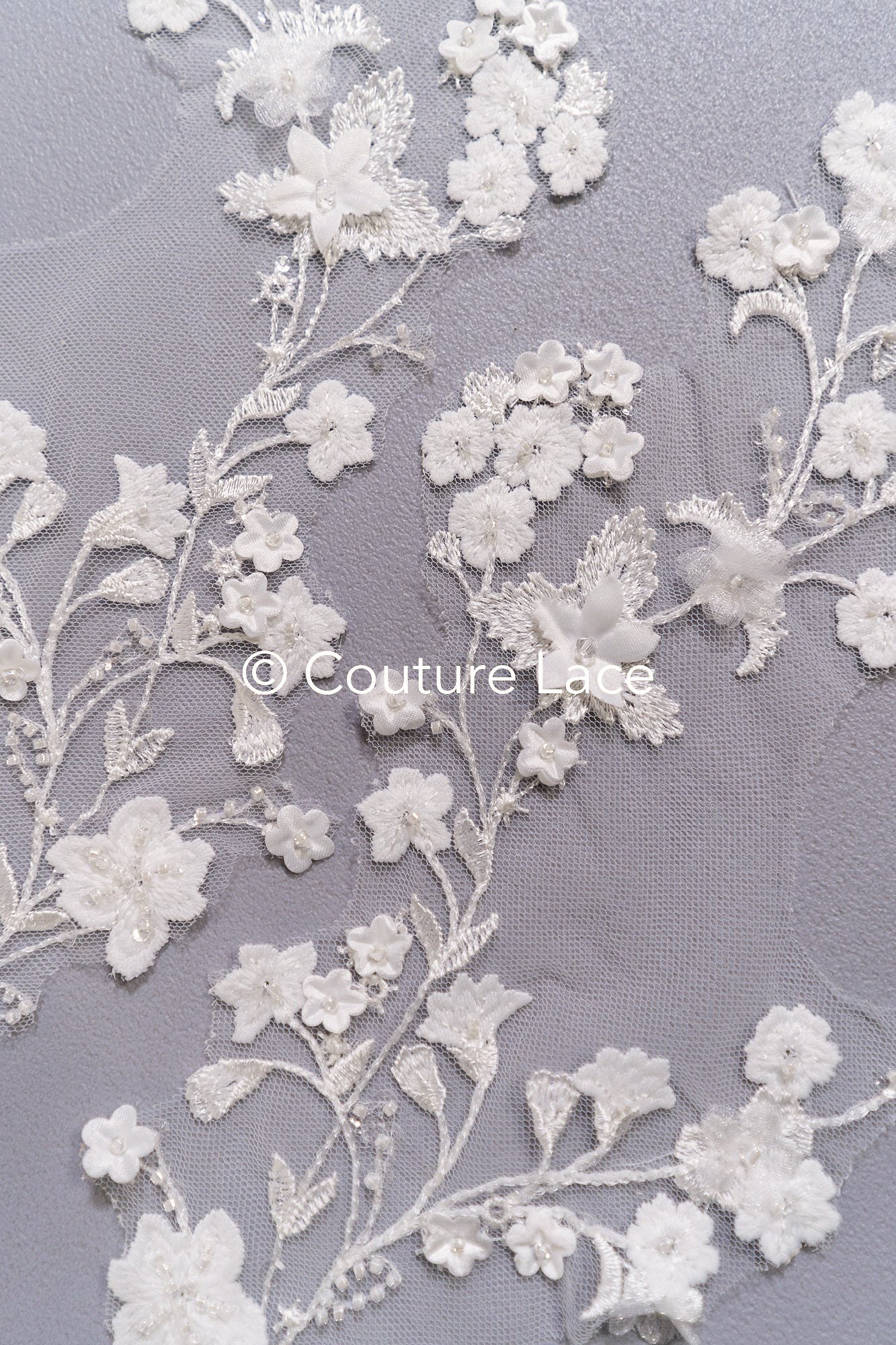 Bestickte Blumen Applikation/ Blumen Spitzen Applikationen/ romantische Blumen Spitze für Brautkleider // A25-471