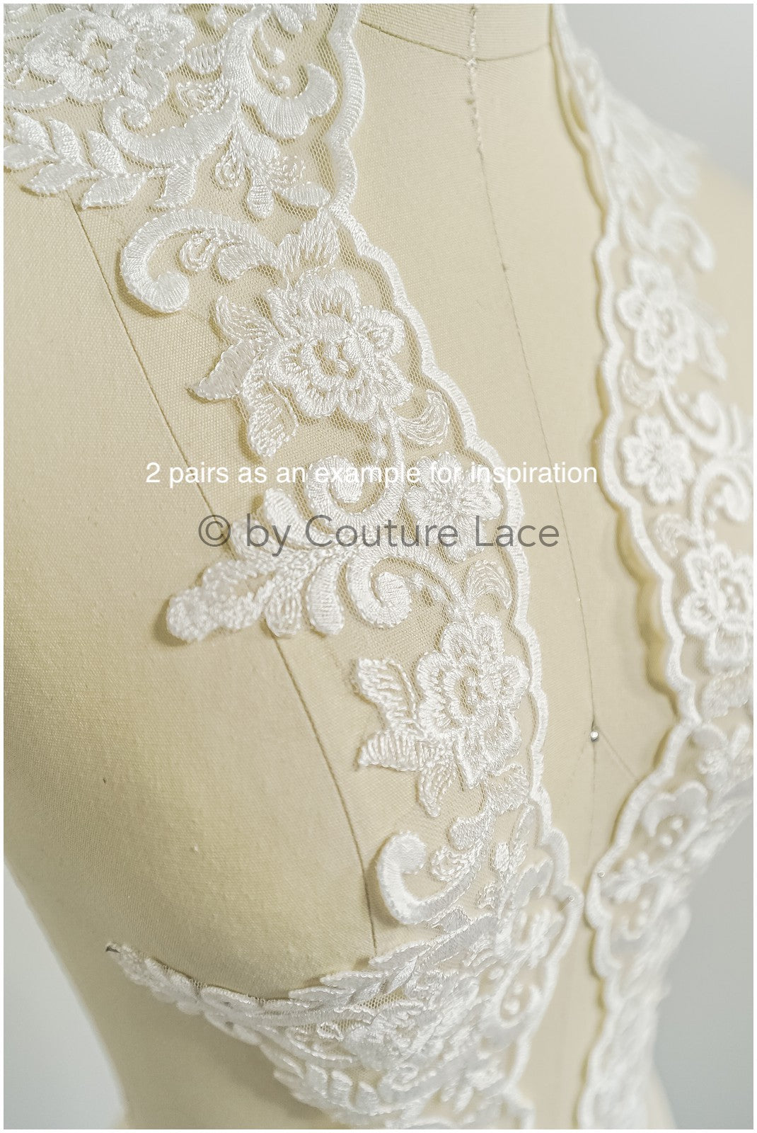 Brautspitze Borte Weiß/ Spitzenborte off-white / Braut Borte/ Spitzenborte für Brautkleid// T24-223