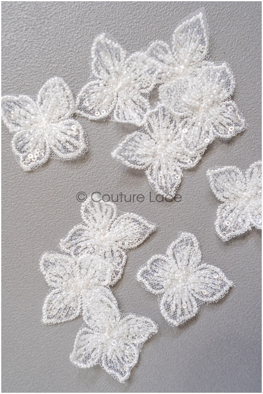 10pcs. Lace flowers for sewing/ 3D flower lace applique/ wedding dress lace applique/ bridal lace// A22-254