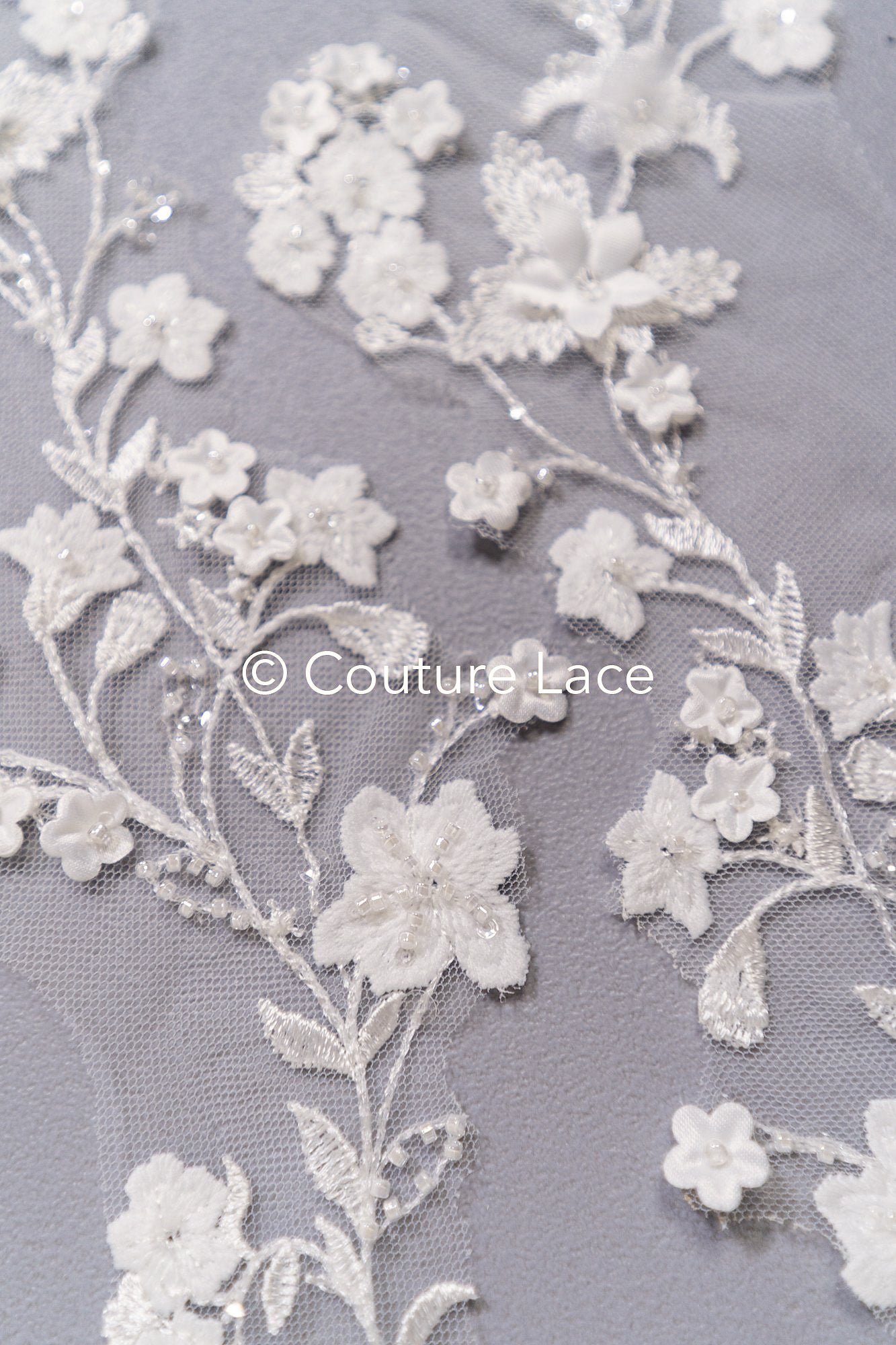 Bestickte Blumen Applikation/ Blumen Spitzen Applikationen/ romantische Blumen Spitze für Brautkleider // A25-471
