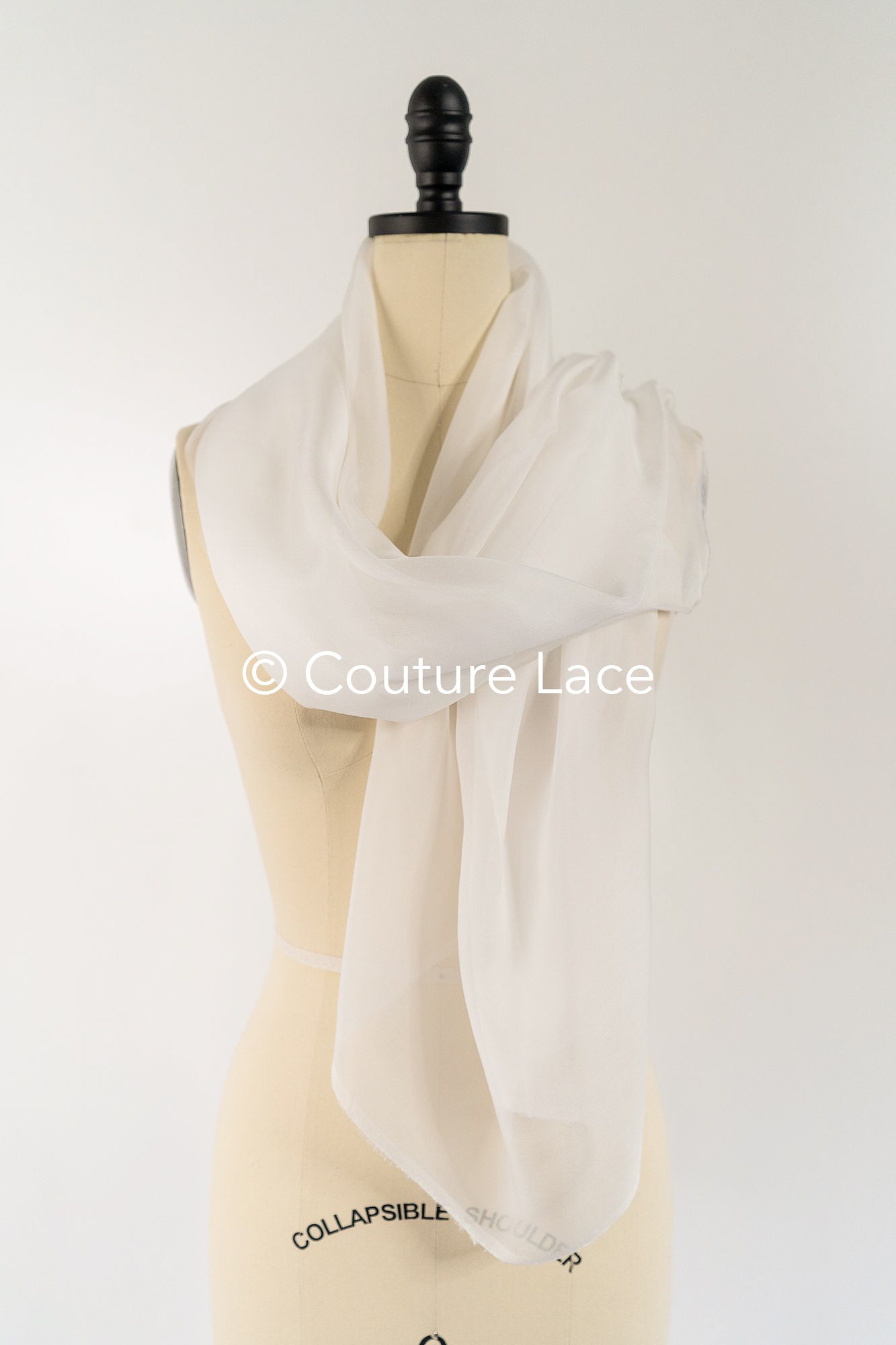 Silk Chiffon 6MM – Elegant, transparent fabric for wedding dresses made of real silk // R-132