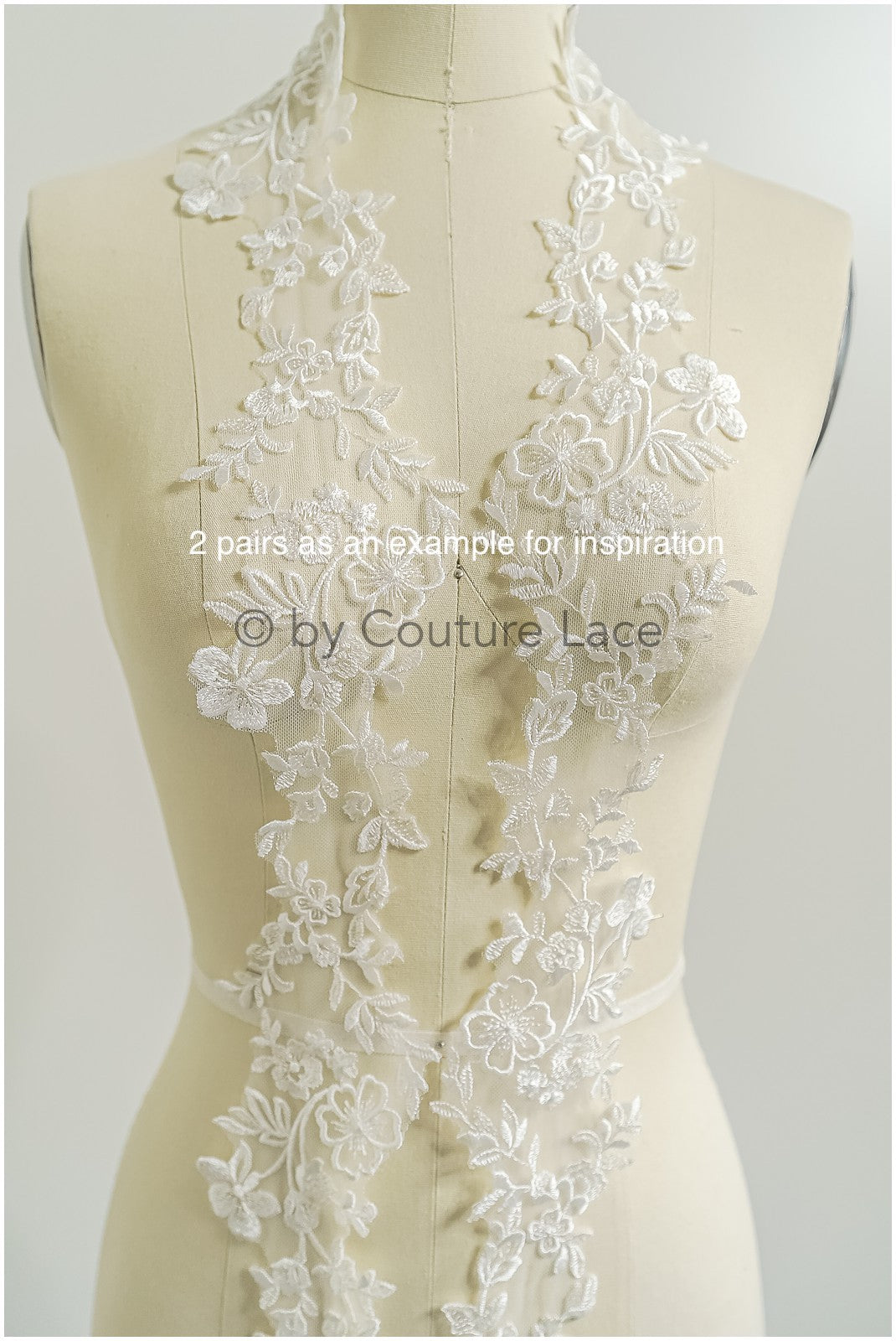 Brautspitze Borte Weiß/ Spitzenborte off-white / Braut Borte/ Spitzenborte für Brautkleid// T24-225