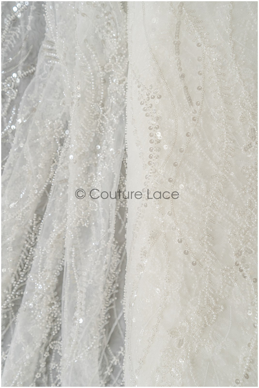 Perlen-Spitzenstoff/ Couture-Spitzenstoff/ Braut-Spitzenstoff/ Perlen-Spitze// L22-218B