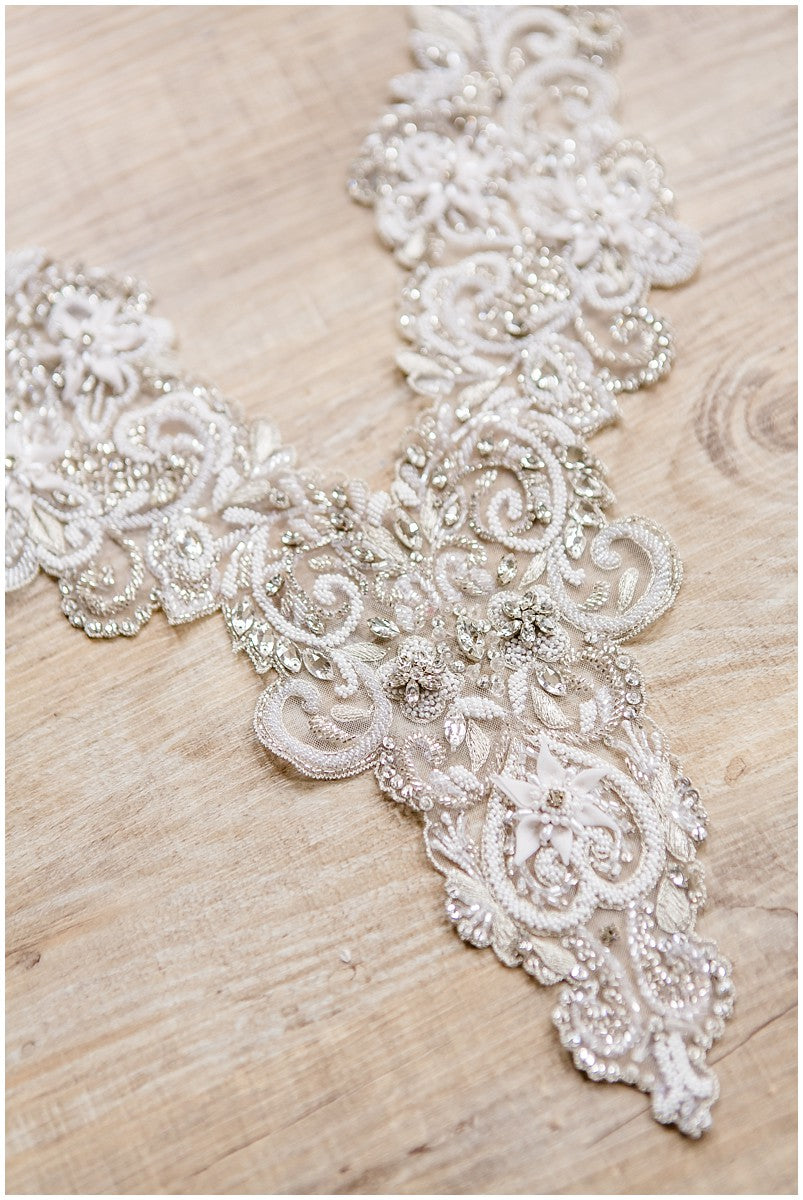 Kristall-Halskette, Braut-Halskette, Hochzeitsschmuck, Strass-Halskette, Handbeaded Swarovski Halskette// E-013