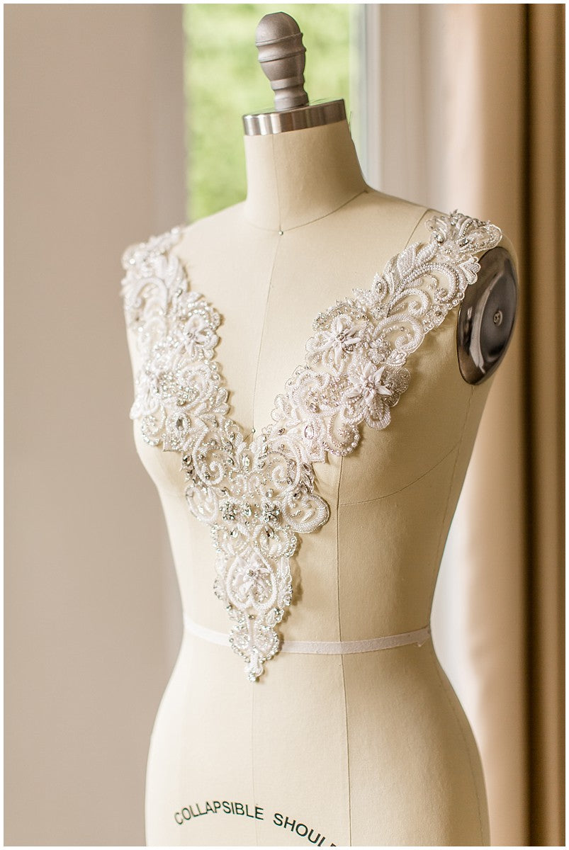 Kristall-Halskette, Braut-Halskette, Hochzeitsschmuck, Strass-Halskette, Handbeaded Swarovski Halskette// E-013