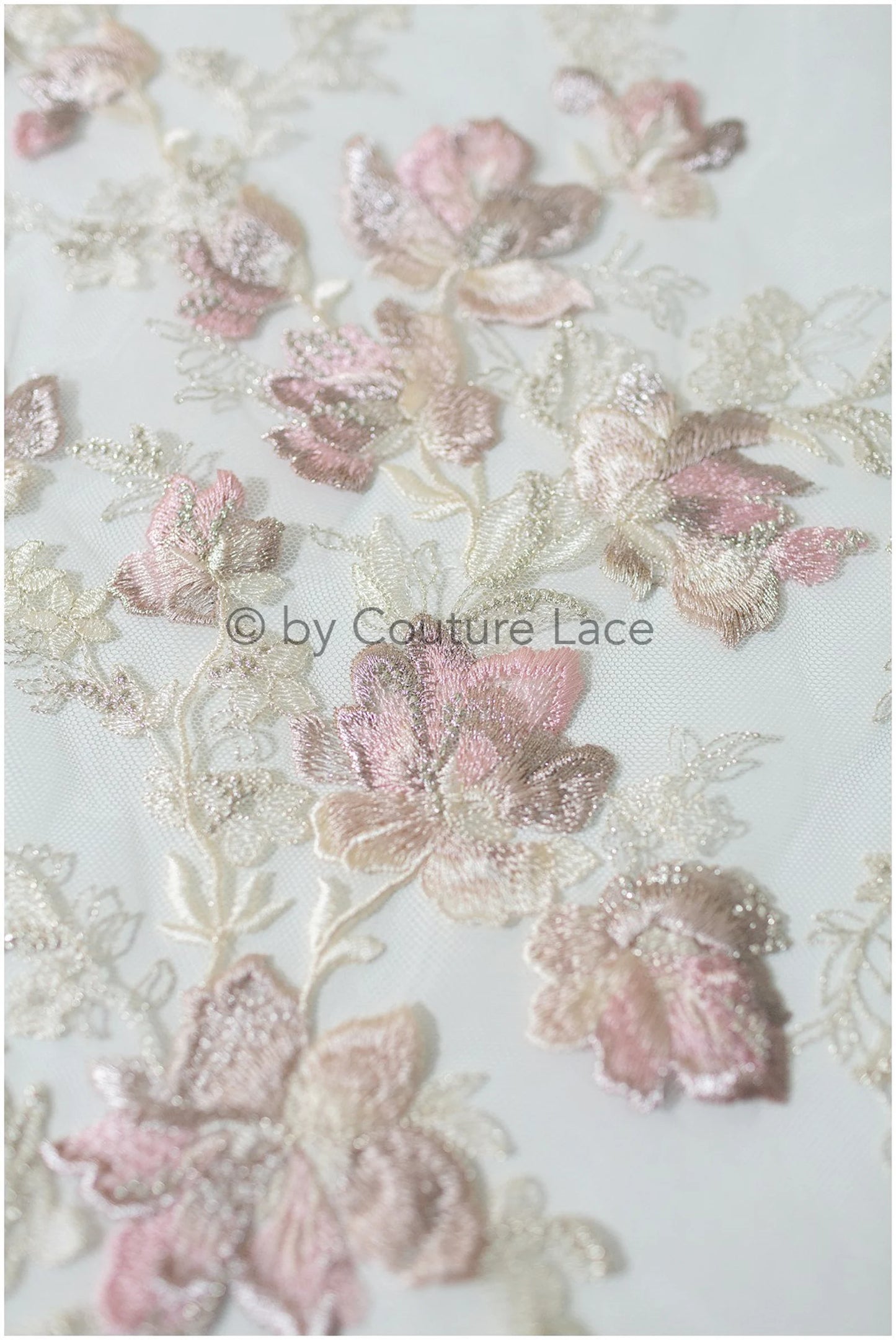 Farbiger Blumen Spitzenstoff/ romantische Pastell Spitze/ Abendkleid Spitze/ Blumen Spitzenstoff/ bestickte Farbe Hochzeitsstoff// L19-258