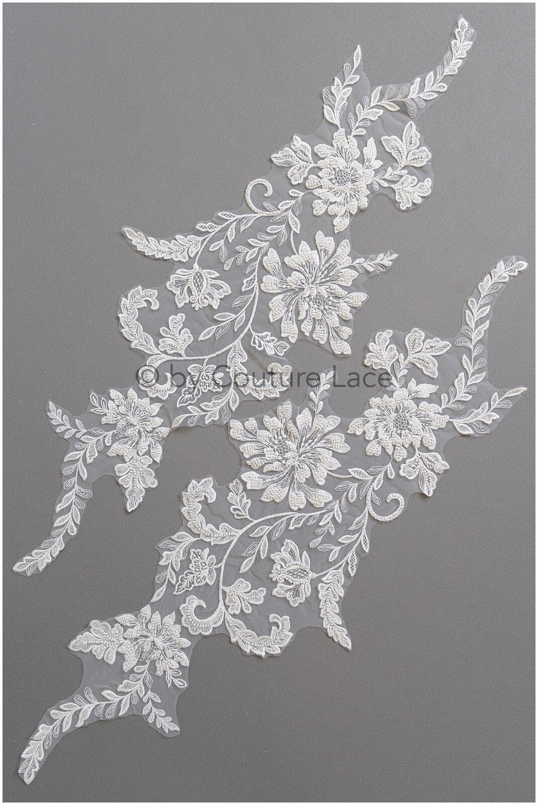 Perlen SpitzenBlume Aufnäher, Blumen Applikation, SpitzenBlume Patch, Spitzen Applikation, Hochzeitskleid Spitzen Applikation, Braut Blumen Aufnäher// A19-185