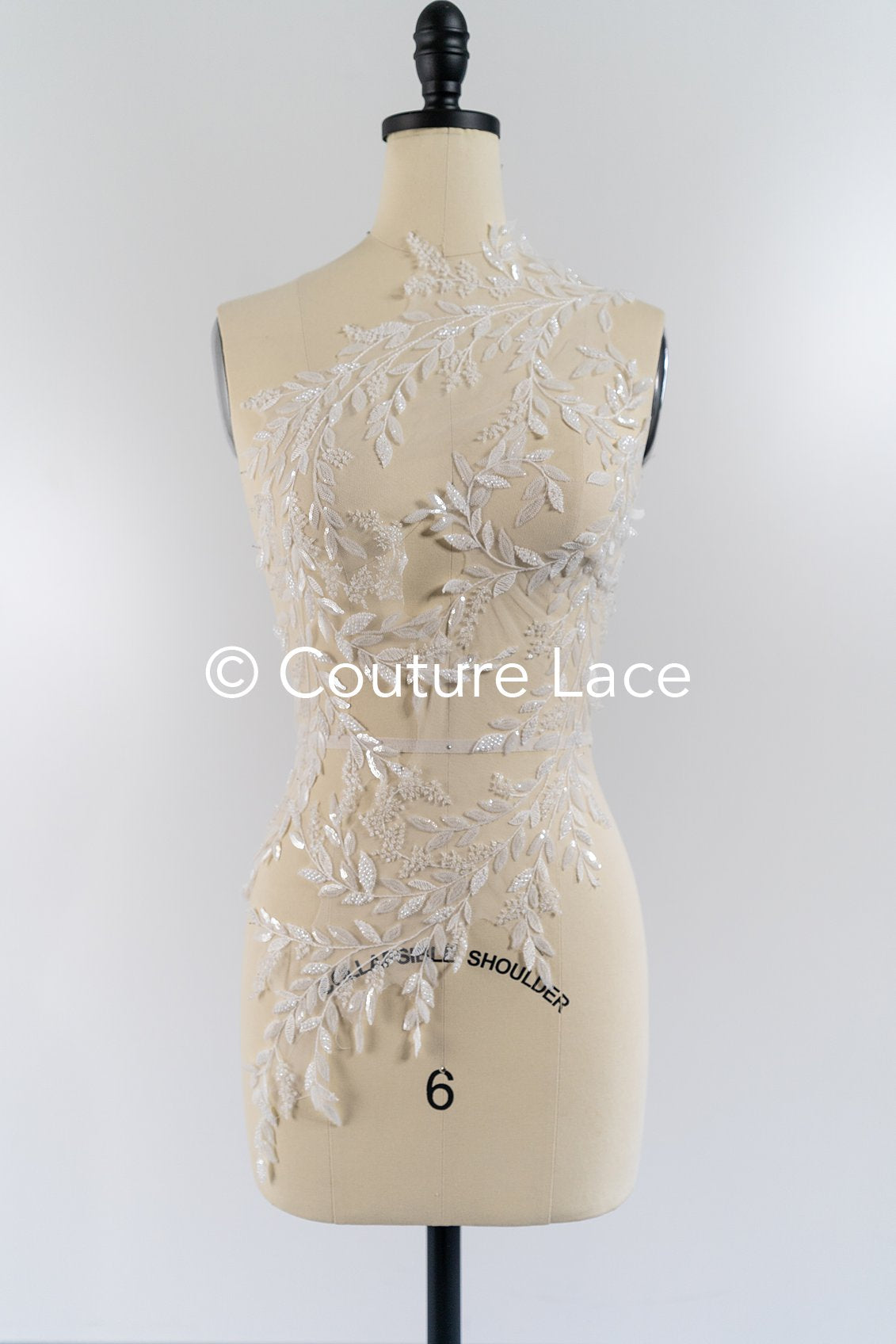 Perlen Applikationen für Brautkleid Off-White/ Blumenspitzen Aufnäher/ bestickte Spitzenapplikationen/ Spitzenapplikationen// A24-216