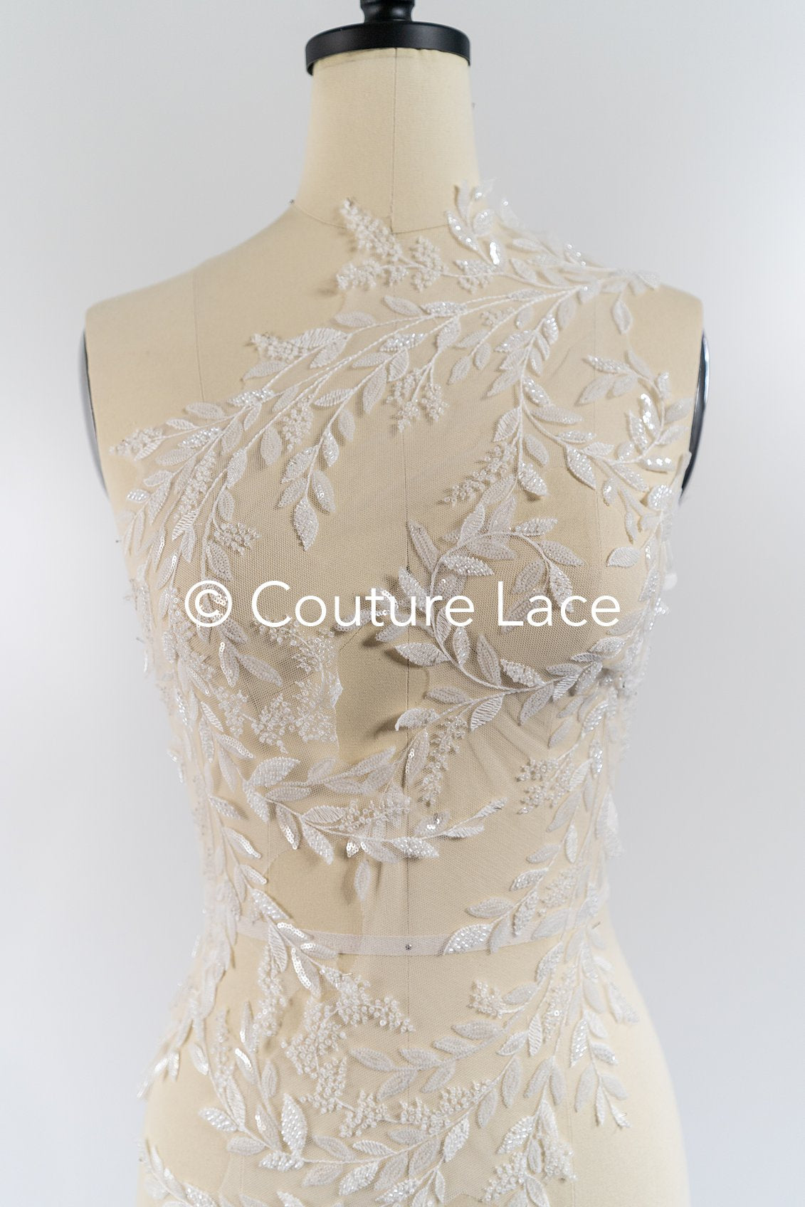 Perlen Applikationen für Brautkleid Off-White/ Blumenspitzen Aufnäher/ bestickte Spitzenapplikationen/ Spitzenapplikationen// A24-216