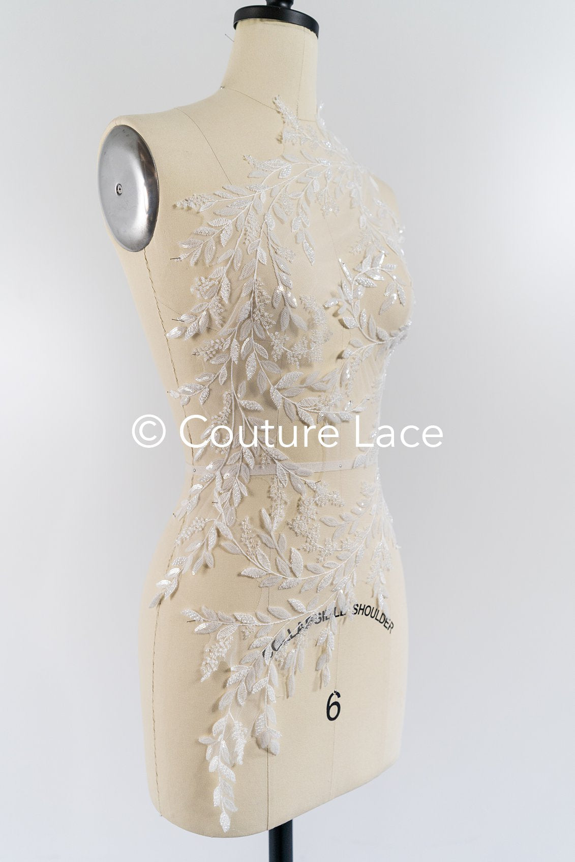 Perlen Applikationen für Brautkleid Off-White/ Blumenspitzen Aufnäher/ bestickte Spitzenapplikationen/ Spitzenapplikationen// A24-216