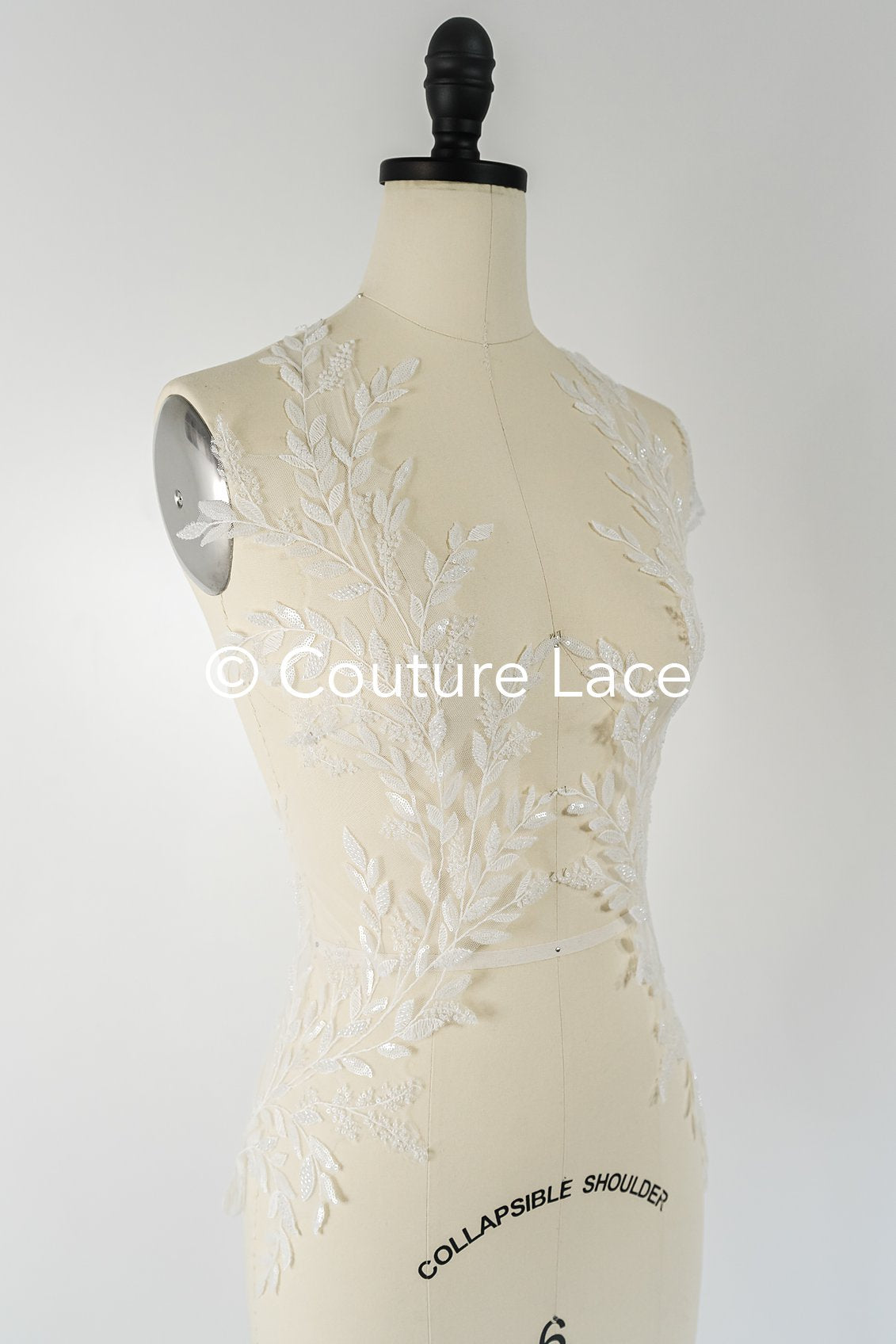 Perlen Applikationen für Brautkleid Off-White/ Blumenspitzen Aufnäher/ bestickte Spitzenapplikationen/ Spitzenapplikationen// A24-216