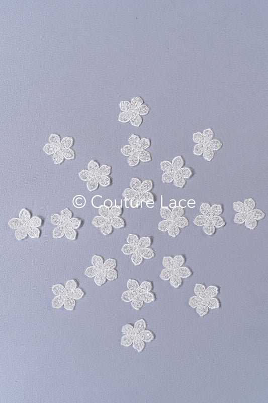 3D Blumen zum Aufnähen/ Brautblume mit Perlen und Pailletten/ 3D Blumen für das Brautkleid// A24-375 (1Pck=20 Stk)
