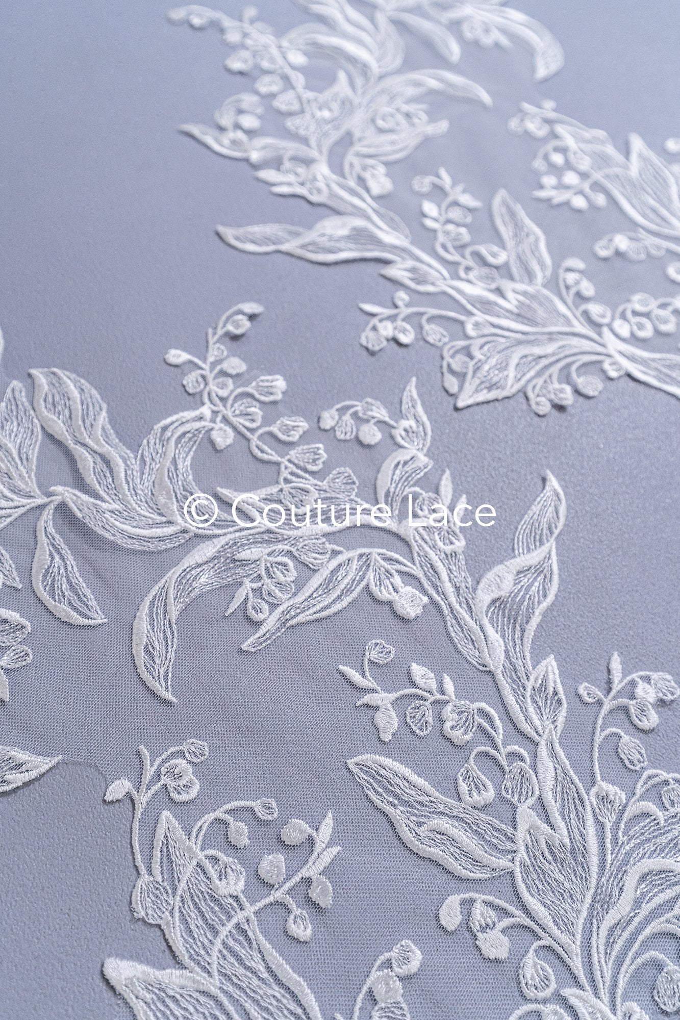 Romantische Applikation off-white/ Brautapplikation mit Blumen/ Brautkleid Spitzenapplikation/ Blumen Brautspitze Applikation// A24-387