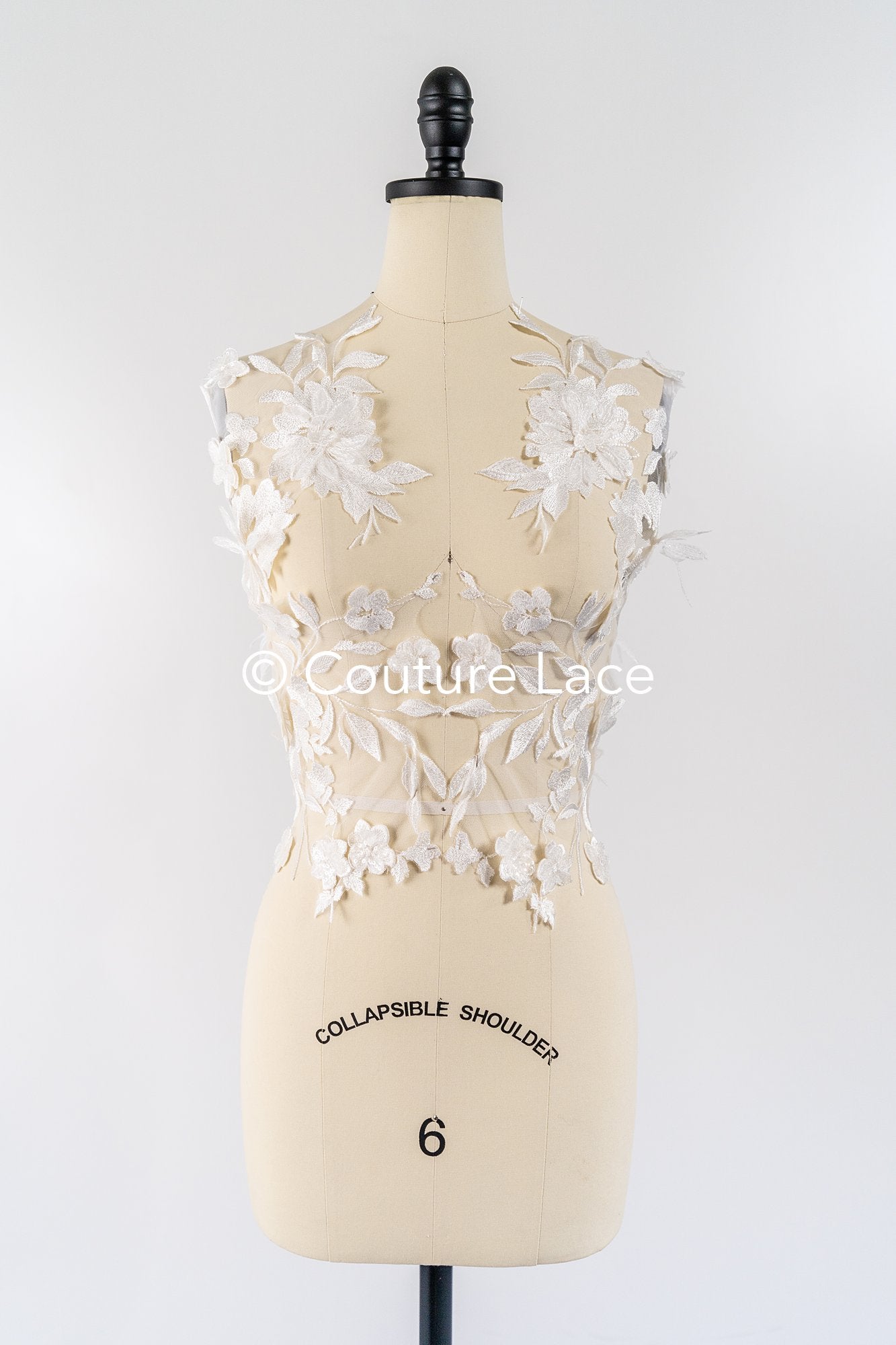 Elegante Braut-Spitzenapplikation/ einzigartige Brautkleid-Verzierungen für Ihren großen Tag// A24-388