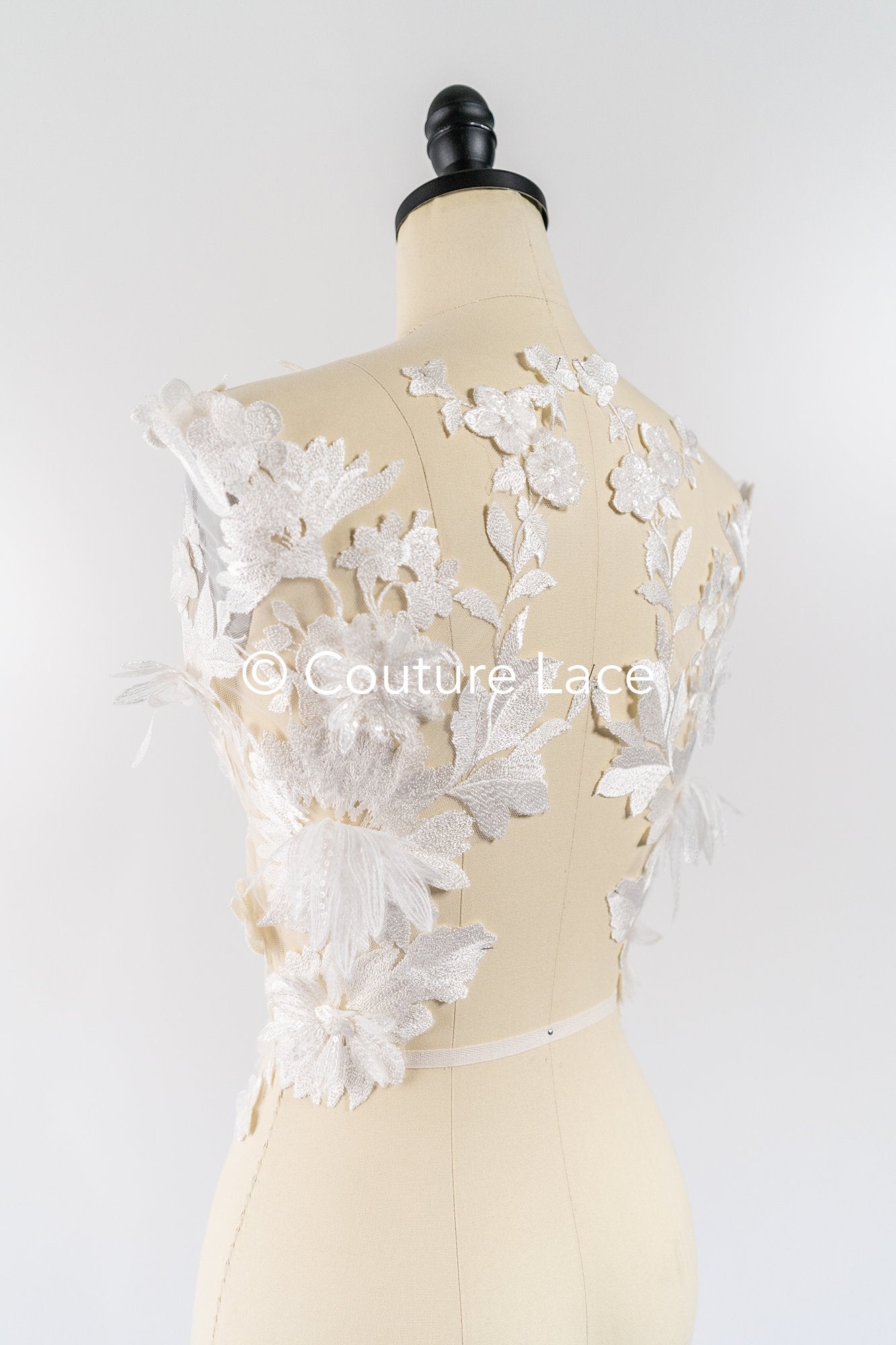 Elegante Braut-Spitzenapplikation/ einzigartige Brautkleid-Verzierungen für Ihren großen Tag// A24-388