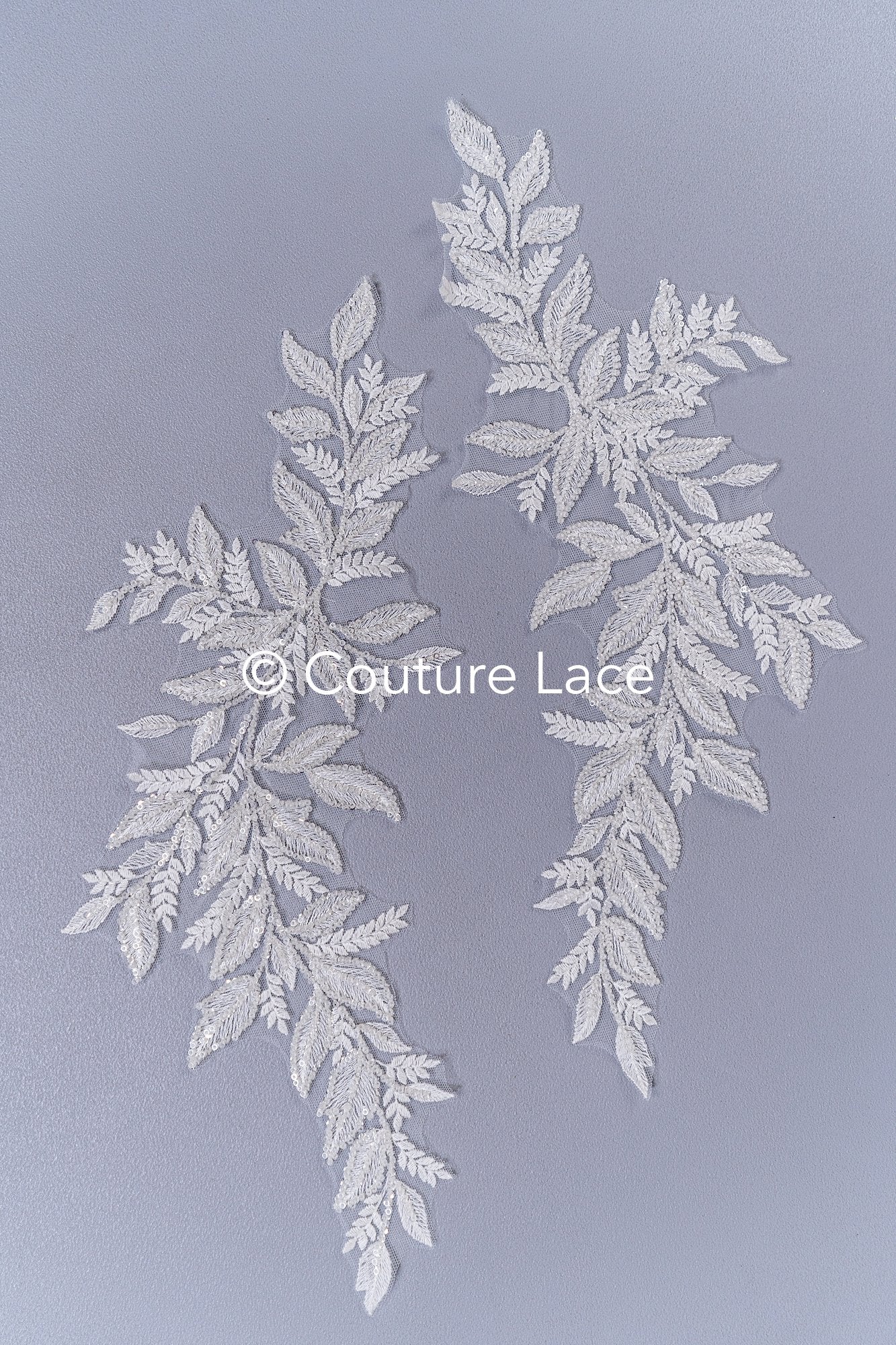 Elegante Braut-Spitzenapplikation/ einzigartige Brautkleid-Verzierungen für Ihren großen Tag// A24-392