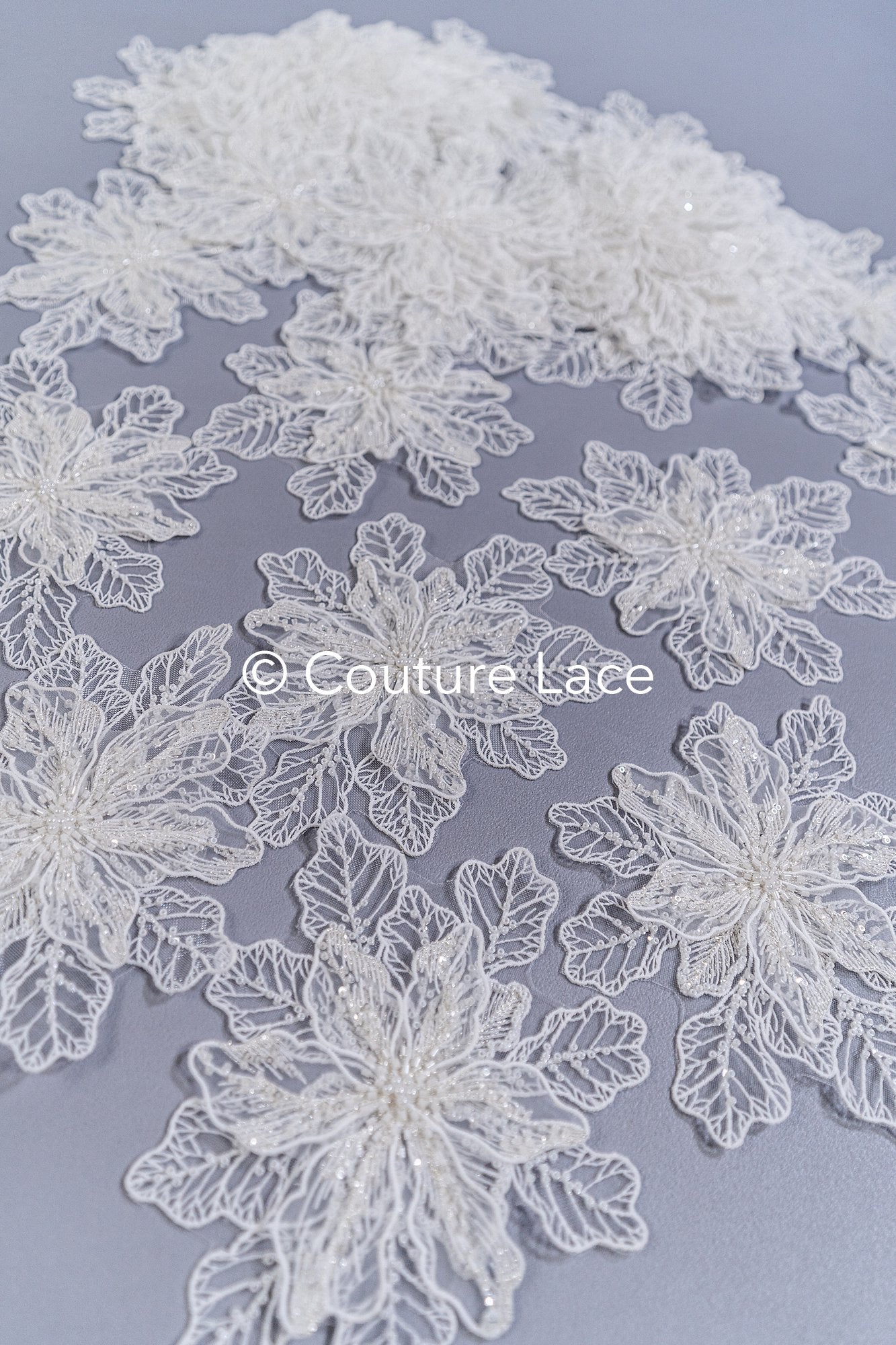 TEMPLATE - Elegant bridal lace applique/ unique wedding dress embellishments for your big day