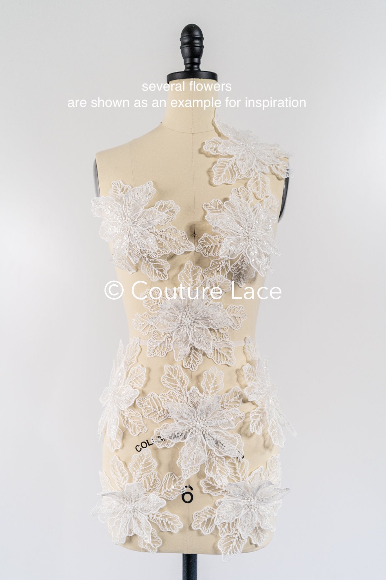TEMPLATE - Elegant bridal lace applique/ unique wedding dress embellishments for your big day