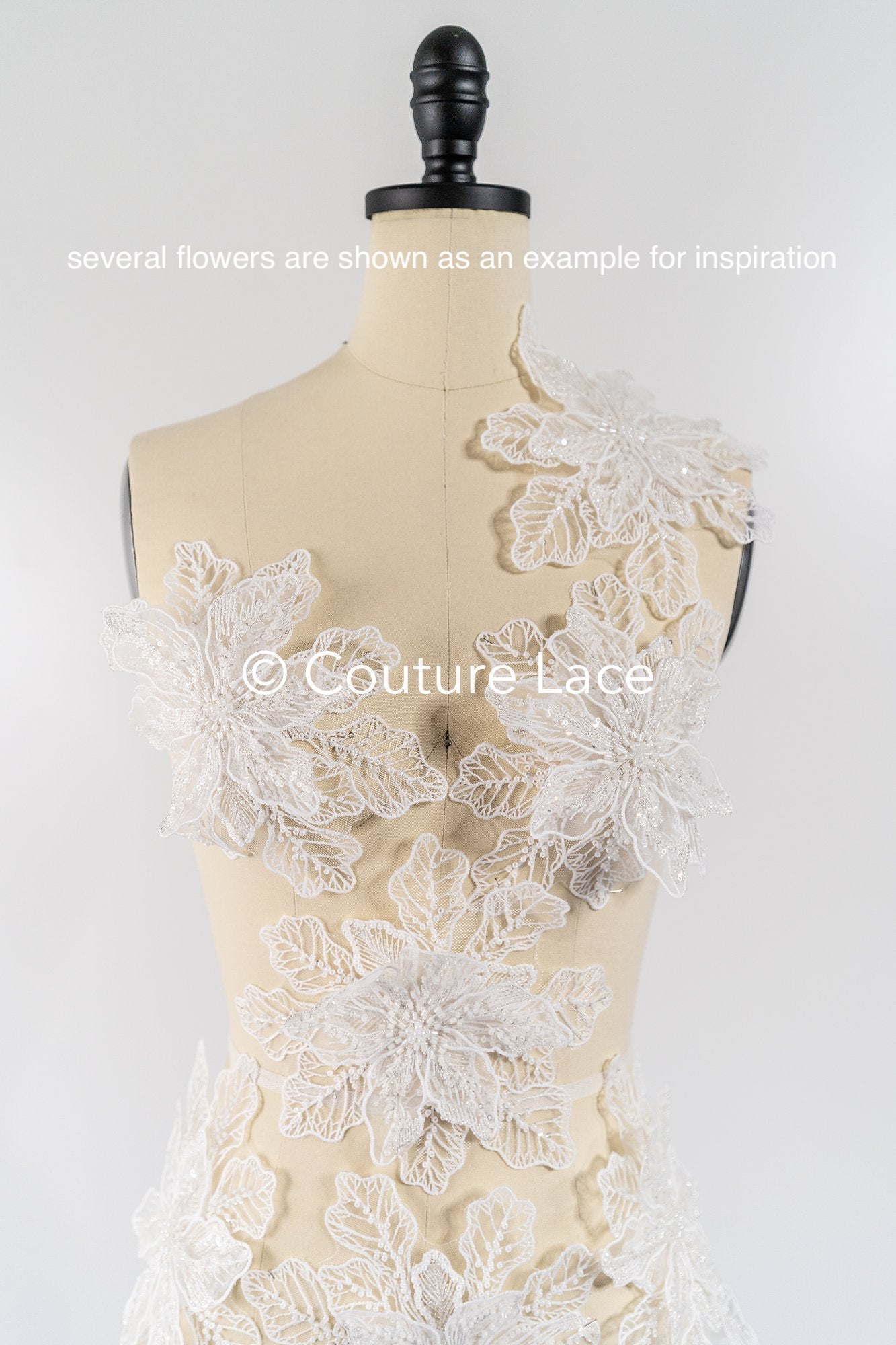 TEMPLATE - Elegant bridal lace applique/ unique wedding dress embellishments for your big day