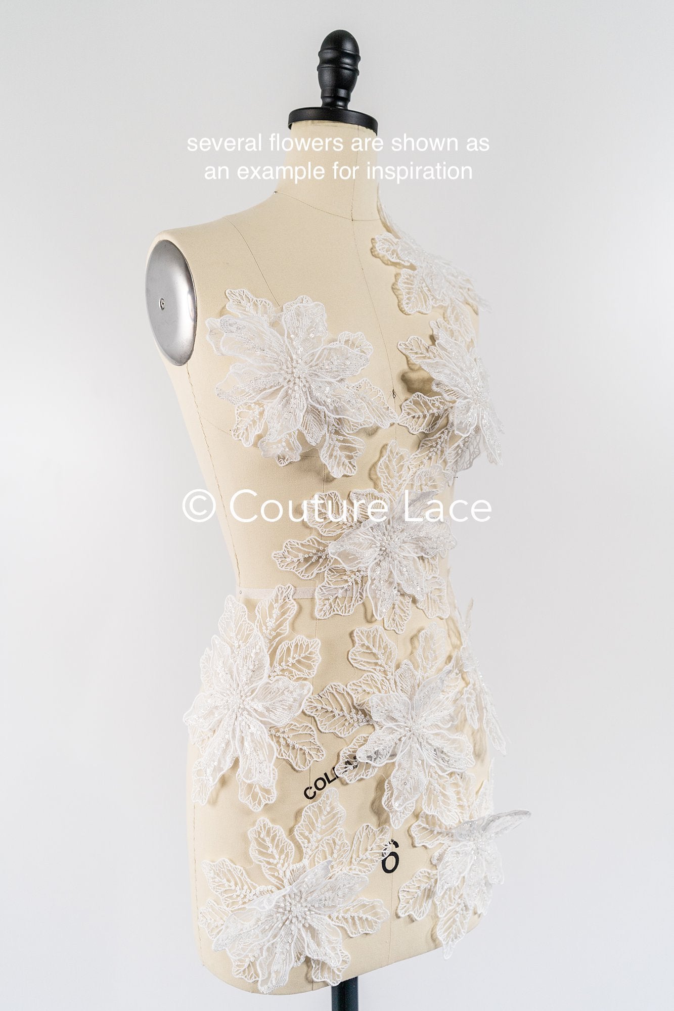 TEMPLATE - Elegant bridal lace applique/ unique wedding dress embellishments for your big day