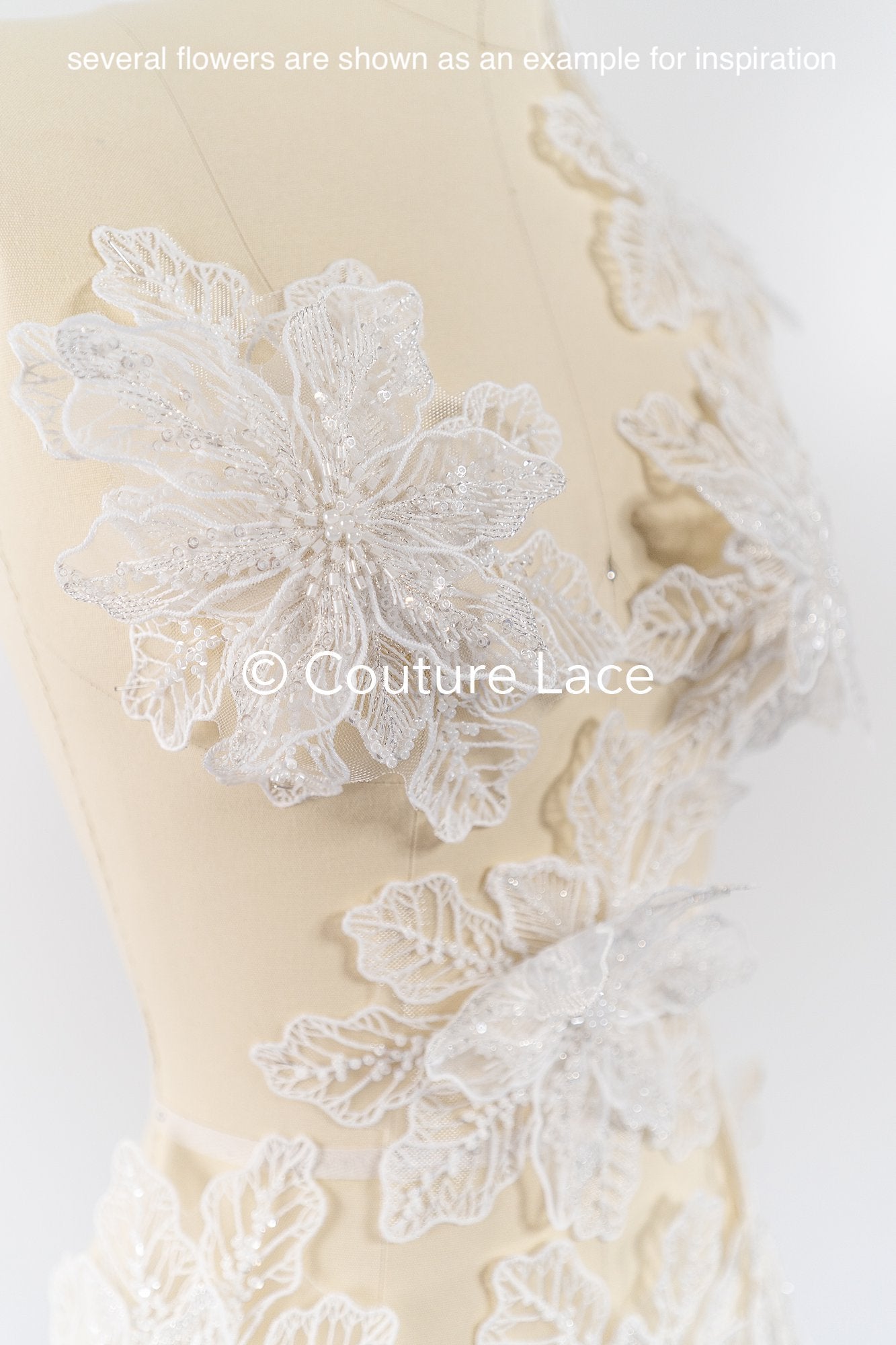 TEMPLATE - Elegant bridal lace applique/ unique wedding dress embellishments for your big day