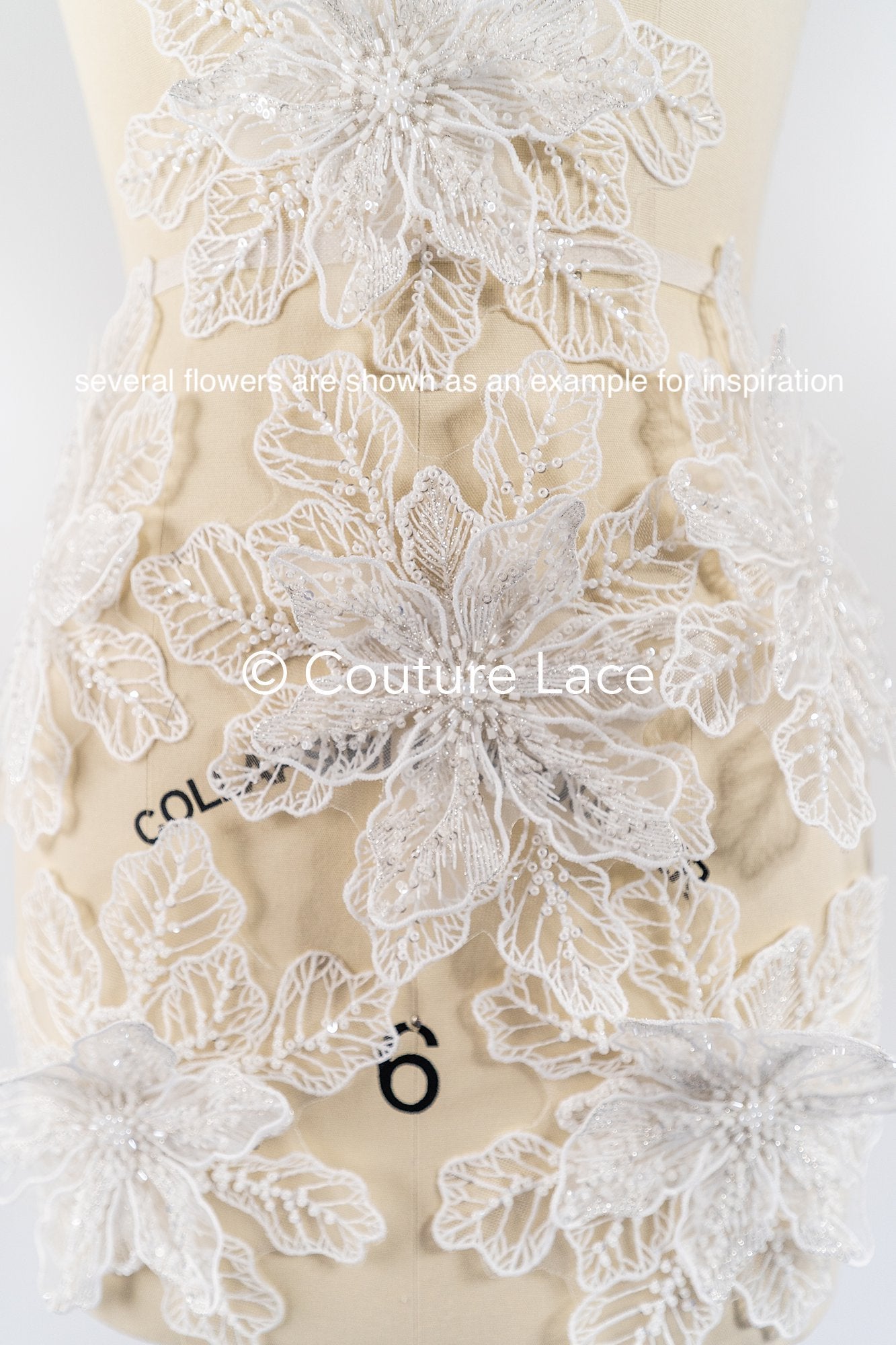 TEMPLATE - Elegant bridal lace applique/ unique wedding dress embellishments for your big day
