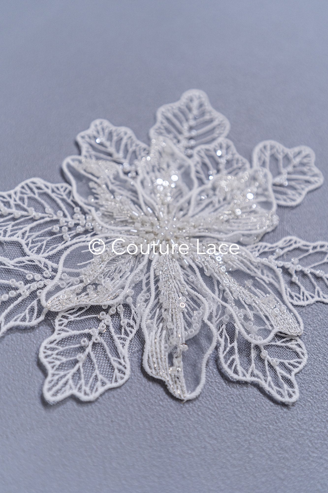 TEMPLATE - Elegant bridal lace applique/ unique wedding dress embellishments for your big day