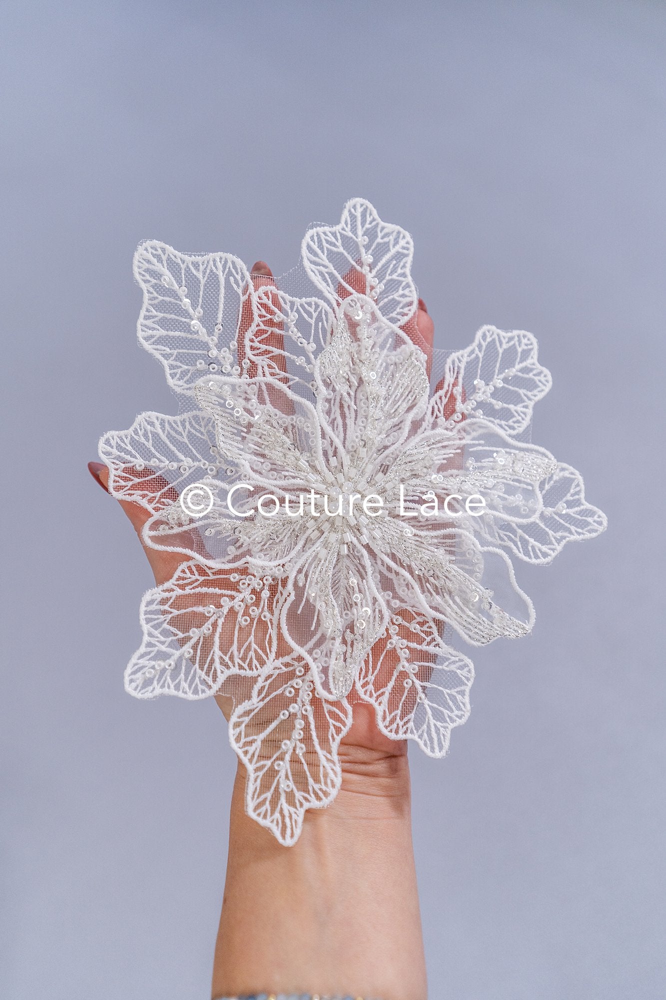 TEMPLATE - Elegant bridal lace applique/ unique wedding dress embellishments for your big day